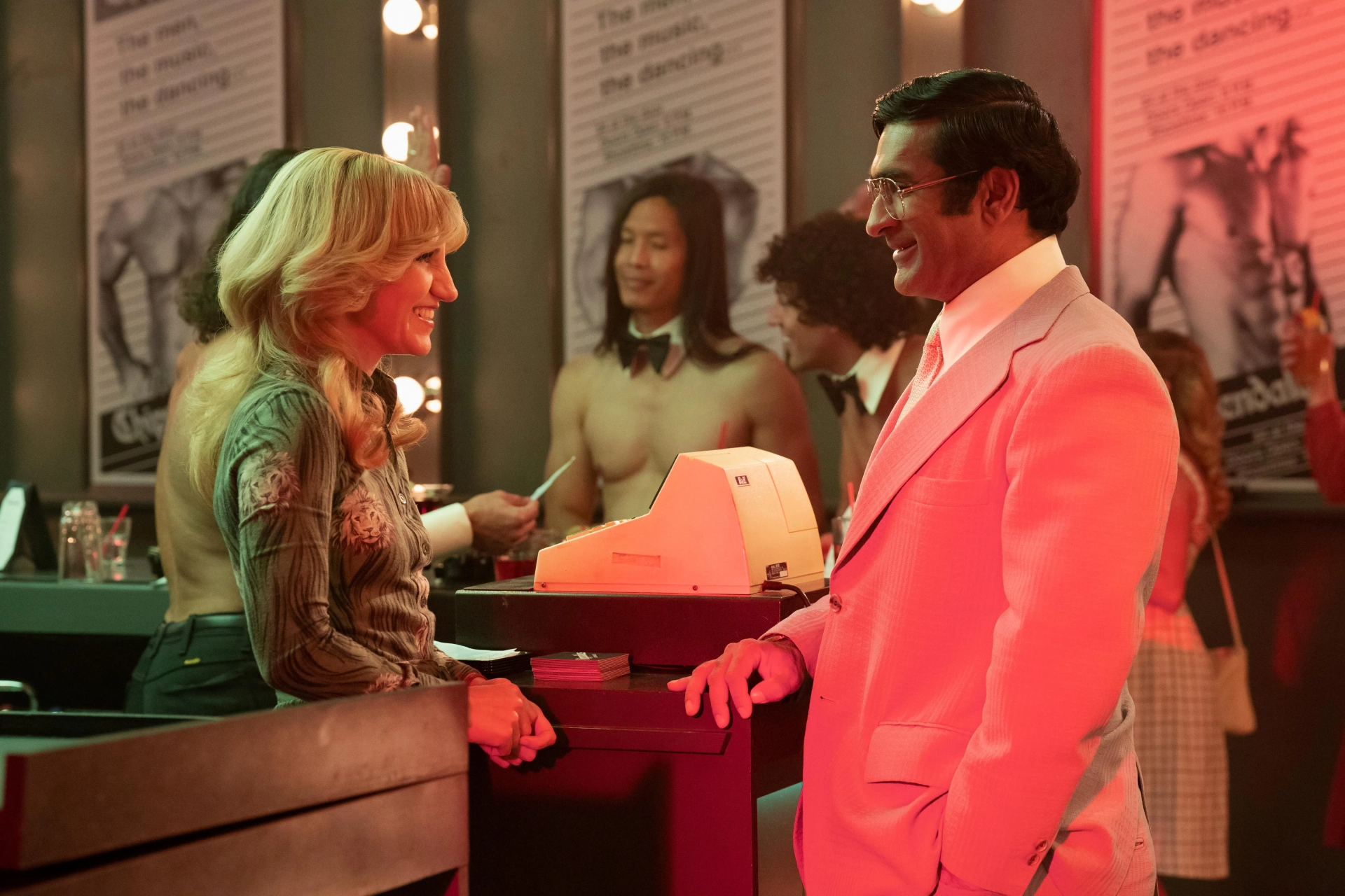 Annaleigh Ashford and Kumail Nanjiani in Welcome to Chippendales (2022)