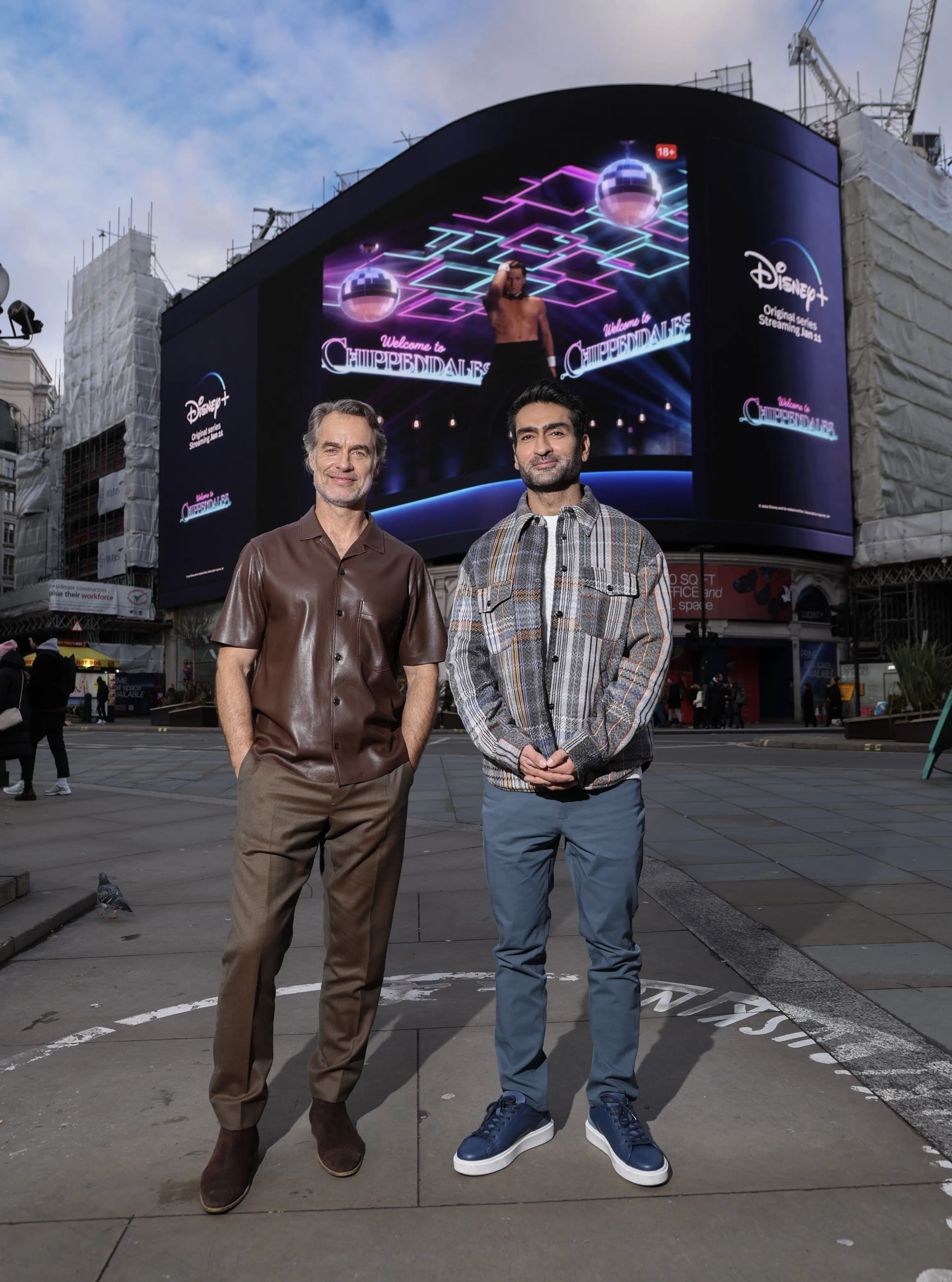 Murray Bartlett and Kumail Nanjiani at an event for Welcome to Chippendales (2022)