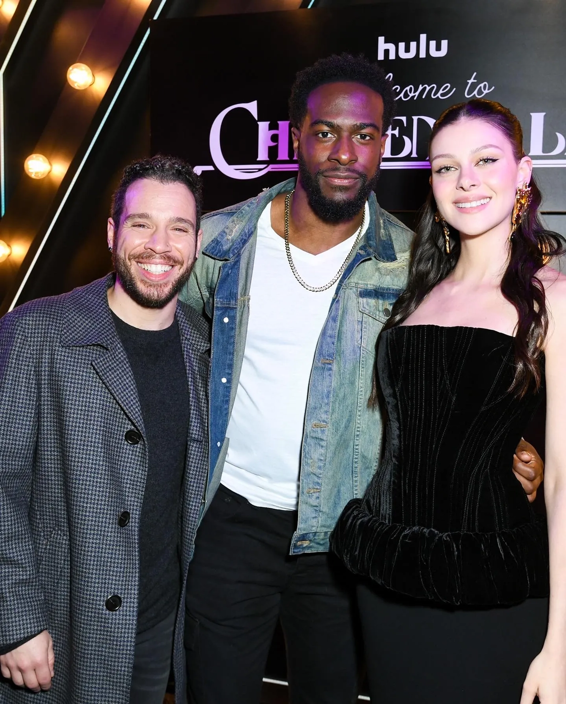 Quentin Plair, Nicola Peltz-Beckham, and Robin De Jesus at Welcome to Chippendales event.