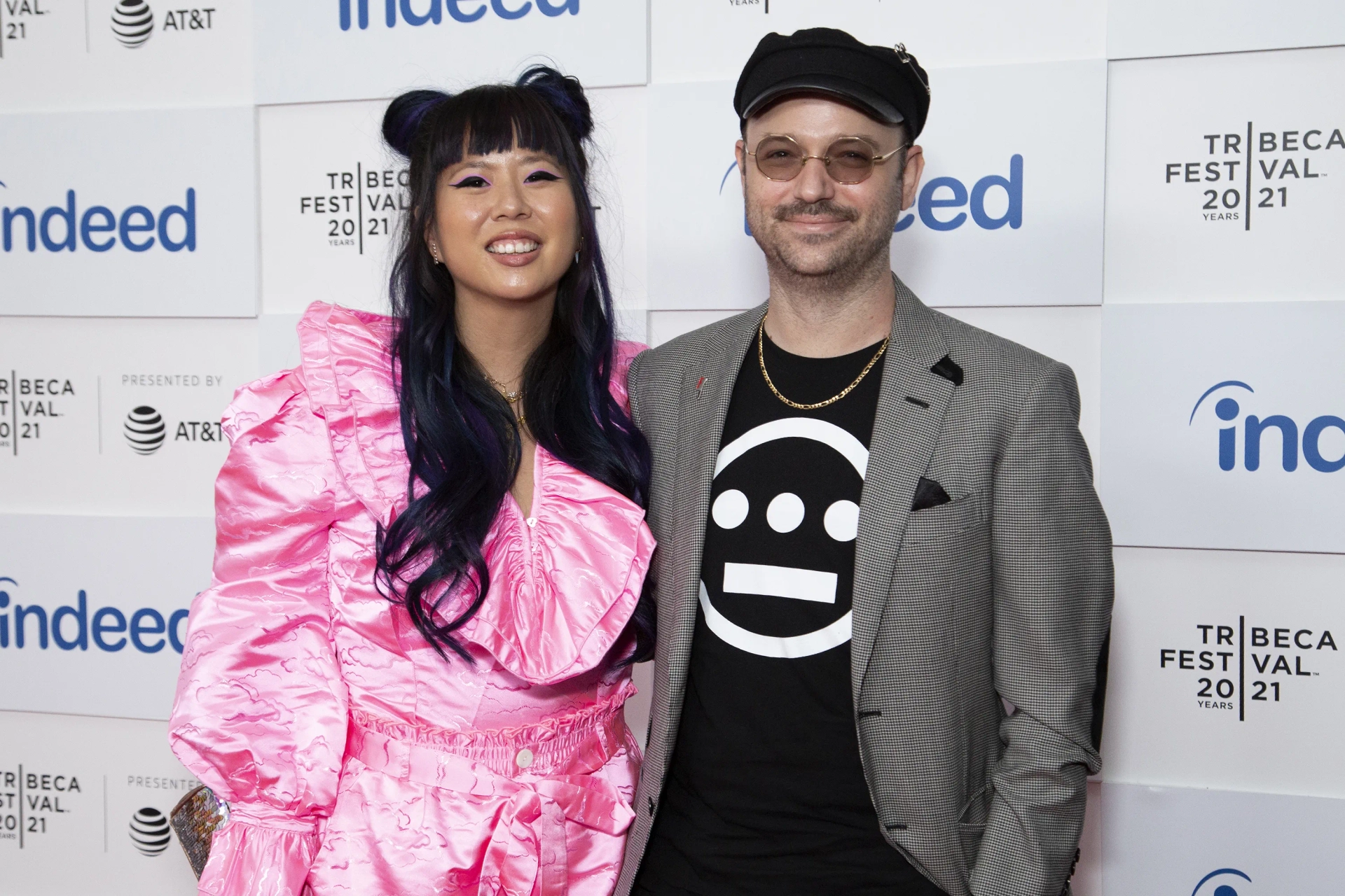 Keith Calder and Jess Wu Calder at an event for Blindspotting (2021)