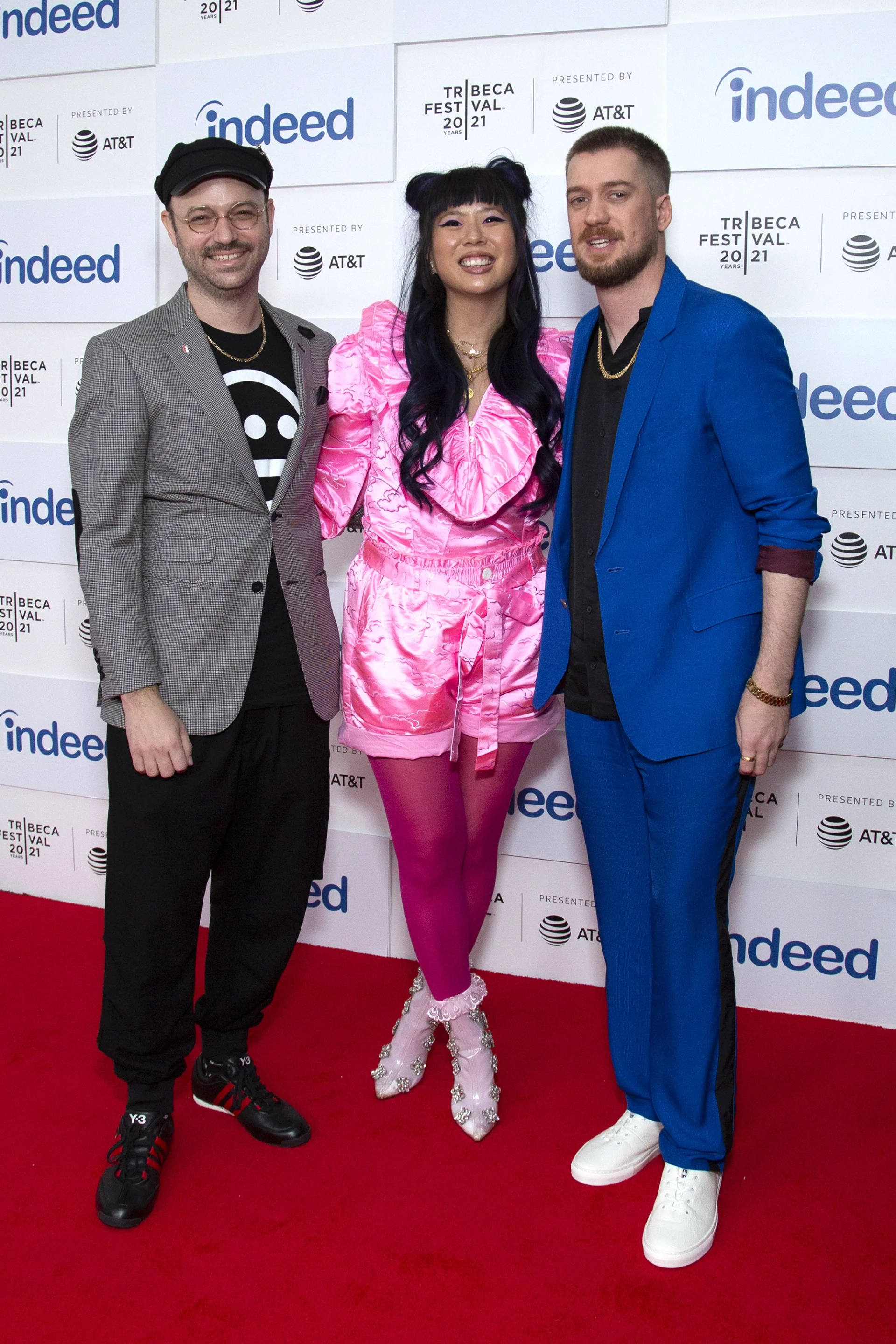 Keith Calder, Jess Wu Calder, and Rafael Casal at an event for Blindspotting (2021)