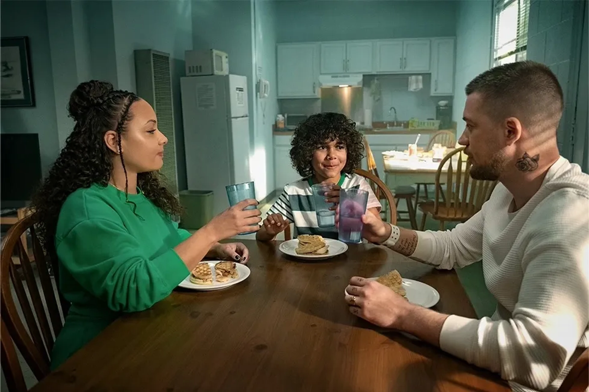 Still of Atticus Woodward, Jasmine Cephas Jones and Rafael Casal in Blindspotting