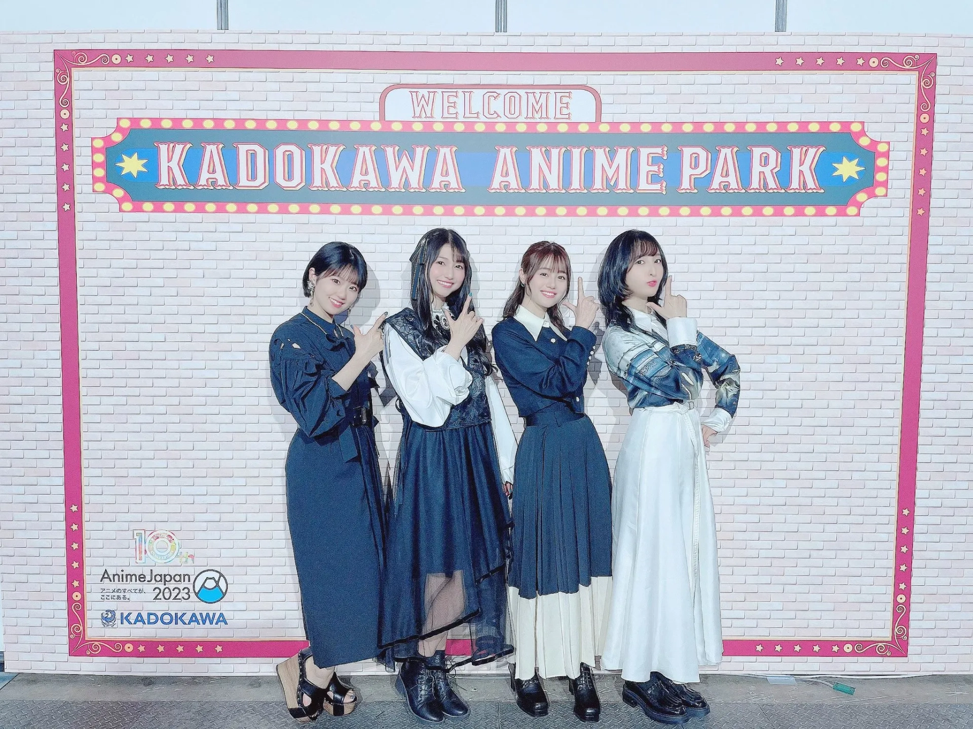 Nao Tôyama, Ayane Sakura, Miku Itou, and Sora Amamiya at an event for Spy Classroom (2023)