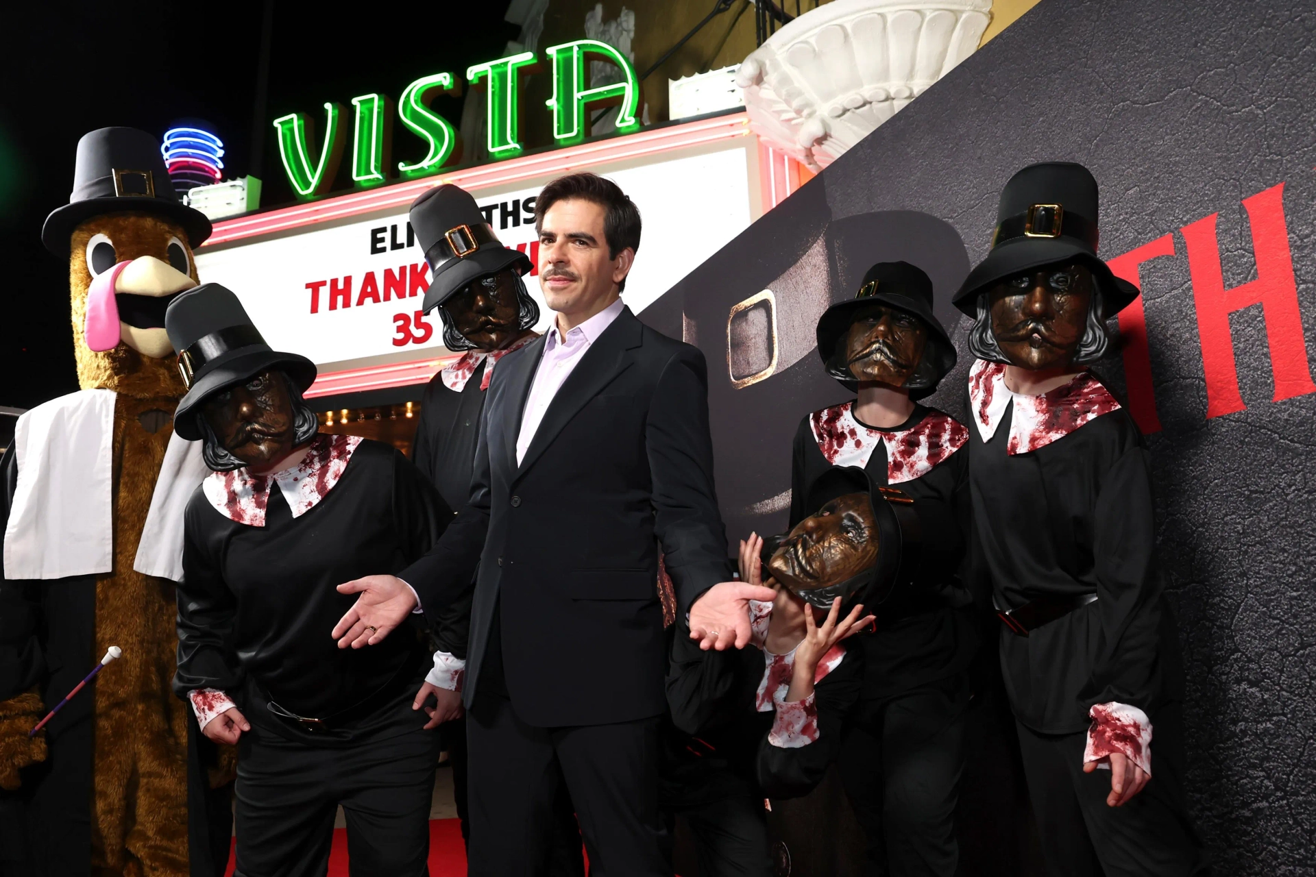 Director Eli Roth at the premiere of Thanksgiving