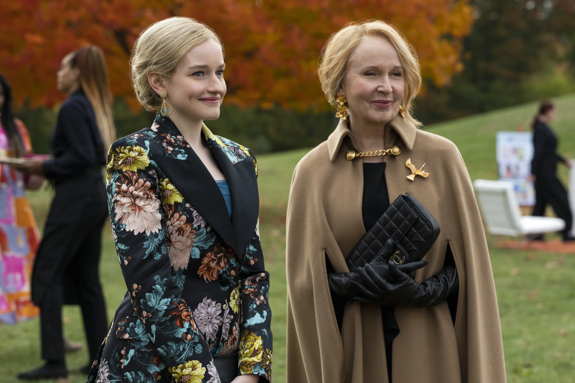 Kate Burton and Julia Garner in Inventing Anna: Two Birds, One Throne (2022)