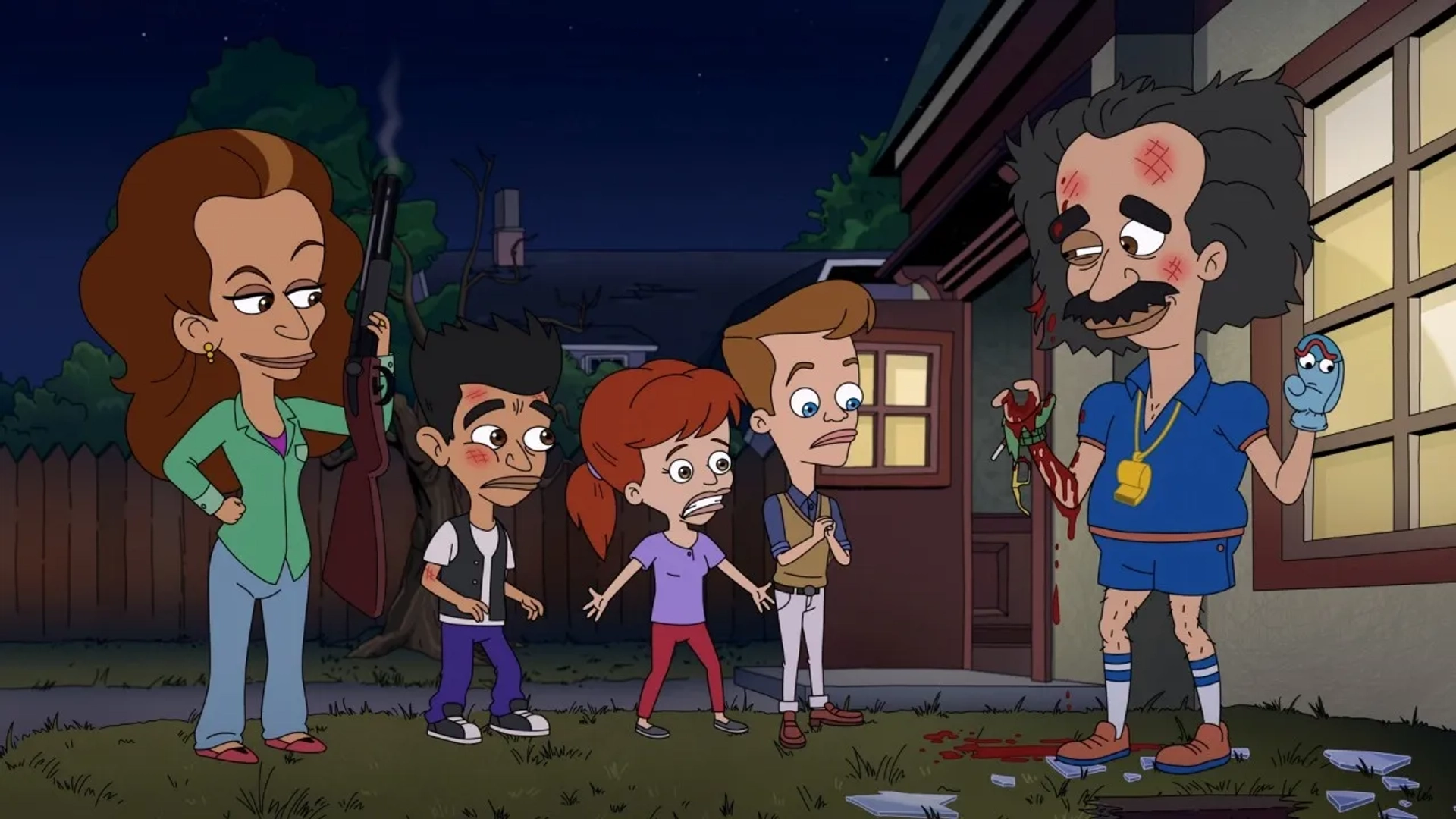 Andrew Rannells, Jessi Klein, Jason Mantzoukas, Nick Kroll, and Heather Lawless in Big Mouth: The Bad Hookup (2023)