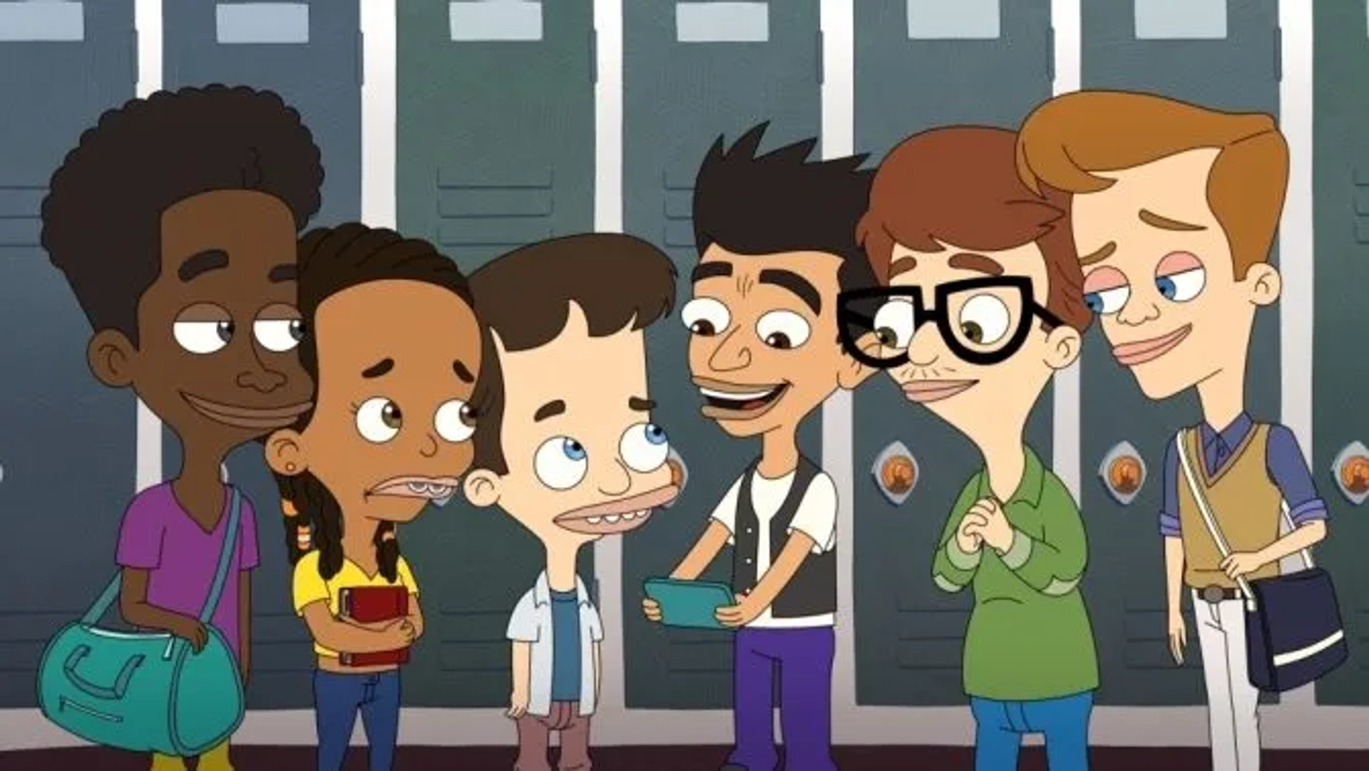 Andrew Rannells, Jason Mantzoukas, Nick Kroll, John Mulaney, Jak Knight, and Ayo Edebiri in Big Mouth: No Nut November (2021)