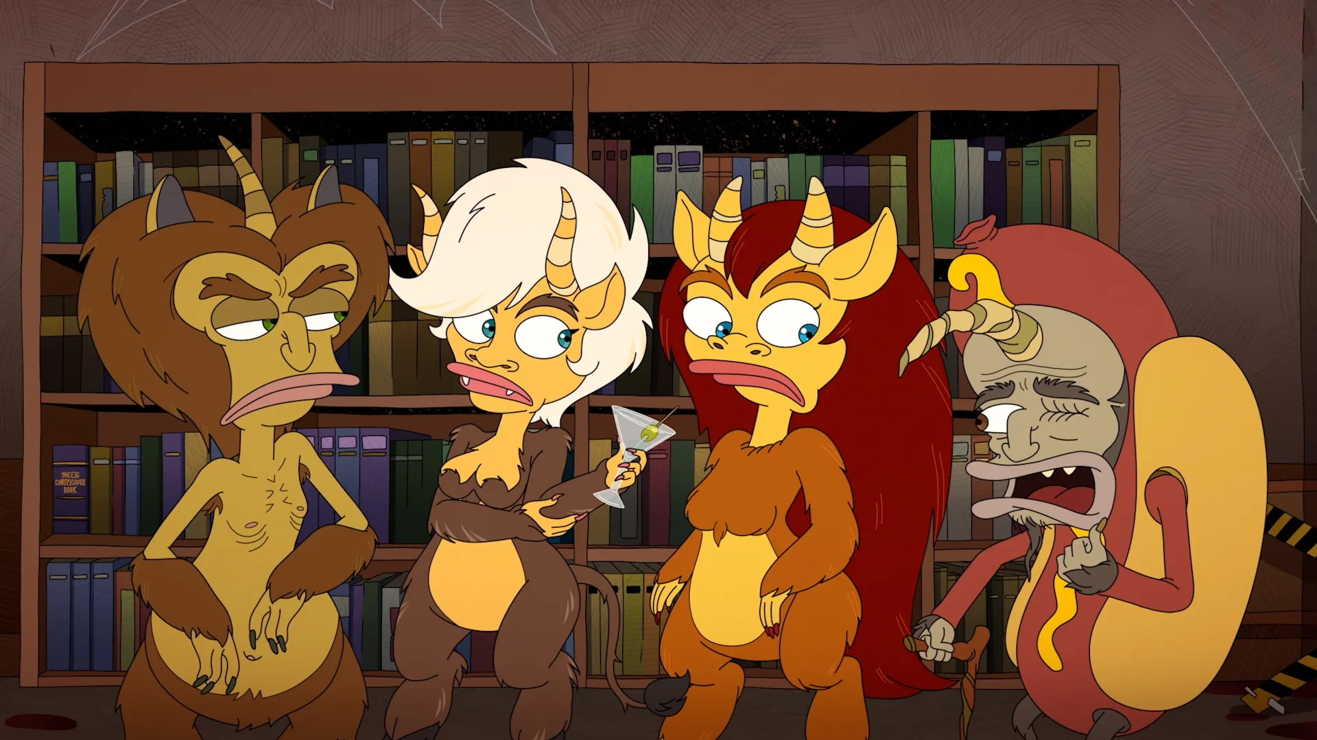 Thandiwe Newton, Maya Rudolph, and Nick Kroll in Big Mouth: Horrority House (2020)