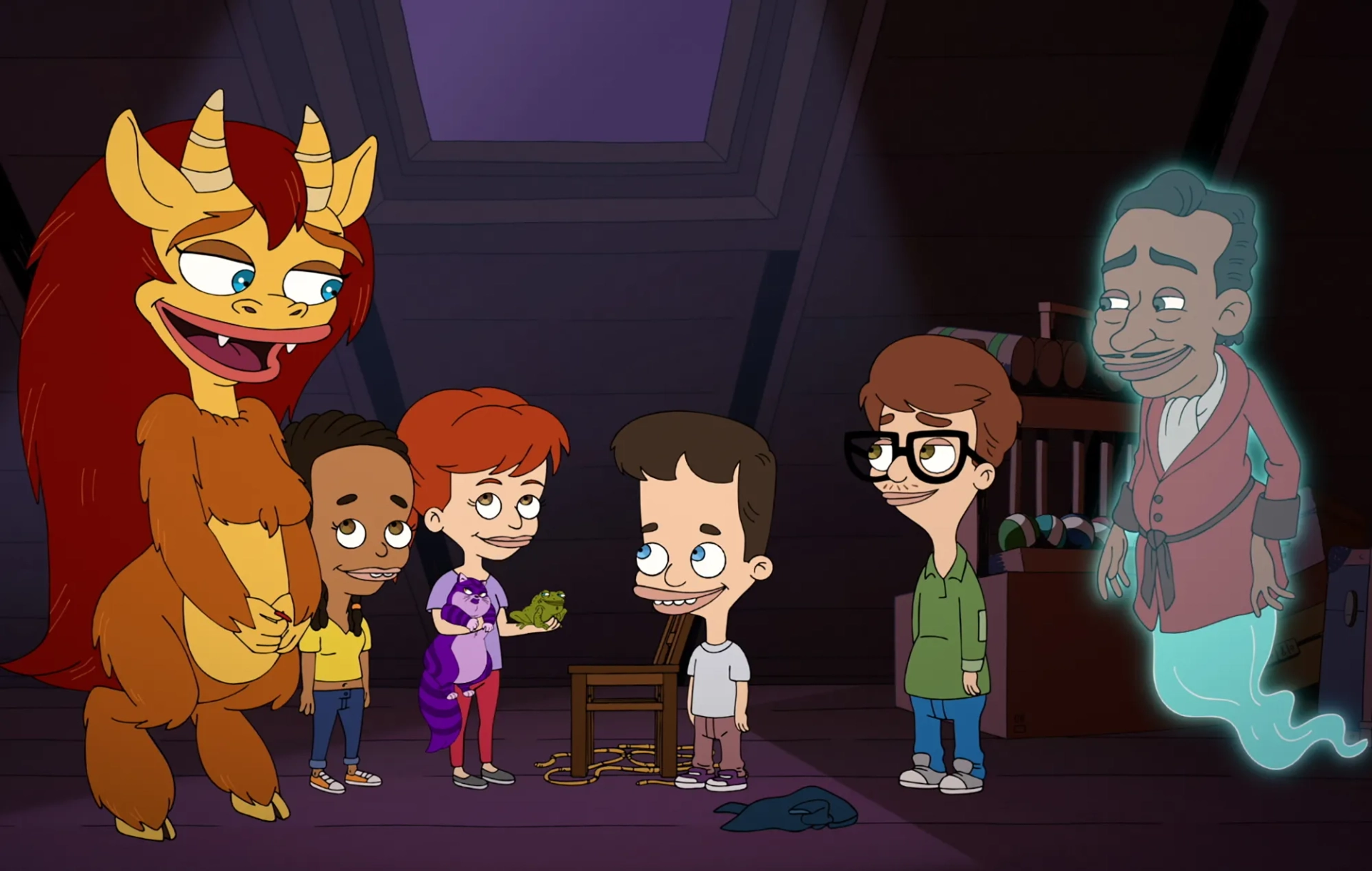 Jean Smart, Zach Galifianakis, Maya Rudolph, Jordan Peele, Jessi Klein, Nick Kroll, John Mulaney, and Ayo Edebiri in Big Mouth: What Are You Gonna Do? (2020)