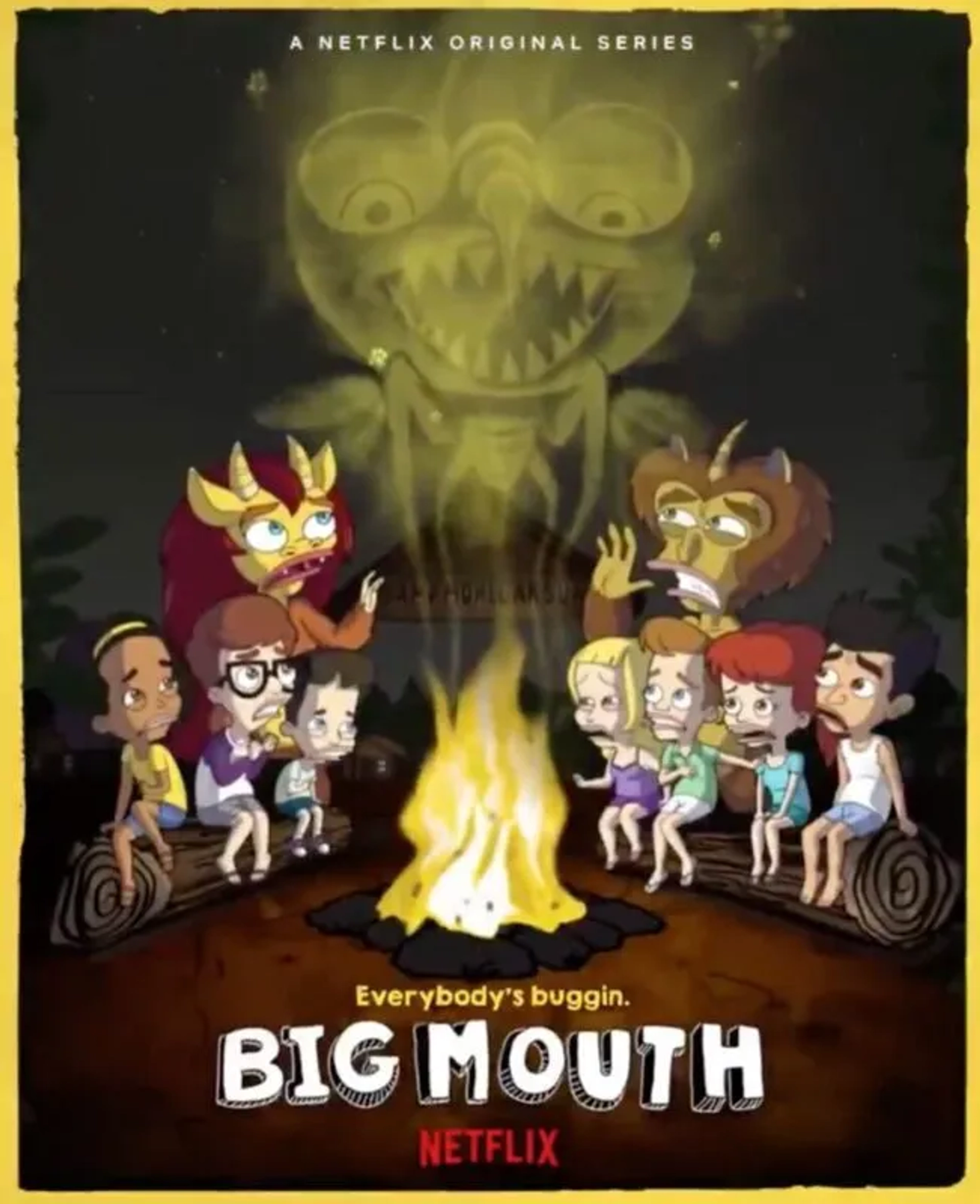 Maria Bamford, Maya Rudolph, Jessi Klein, Jason Mantzoukas, Nick Kroll, John Mulaney, and Jenny Slate in Big Mouth (2017)