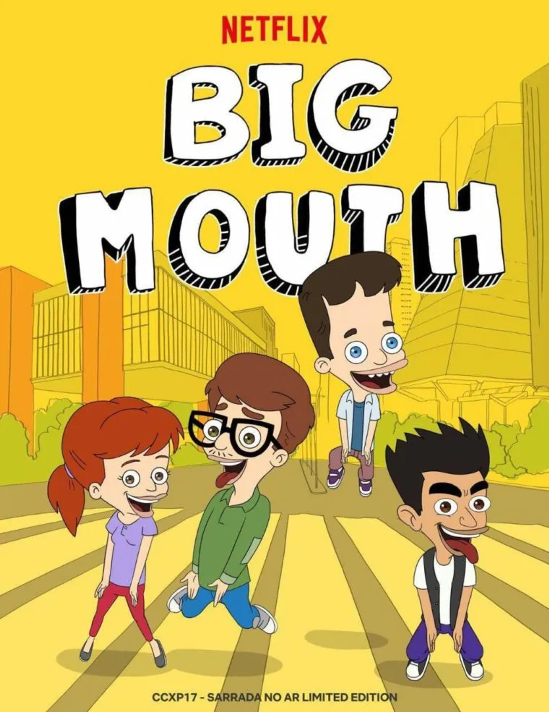 Jessi Klein, Jason Mantzoukas, Nick Kroll, and John Mulaney in Big Mouth (2017)