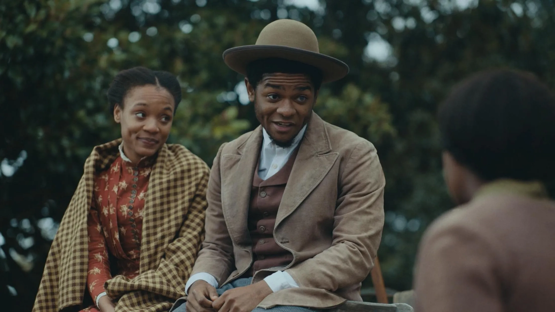 Bri Collins and Marcus Gladney Jr in The Underground Railroad