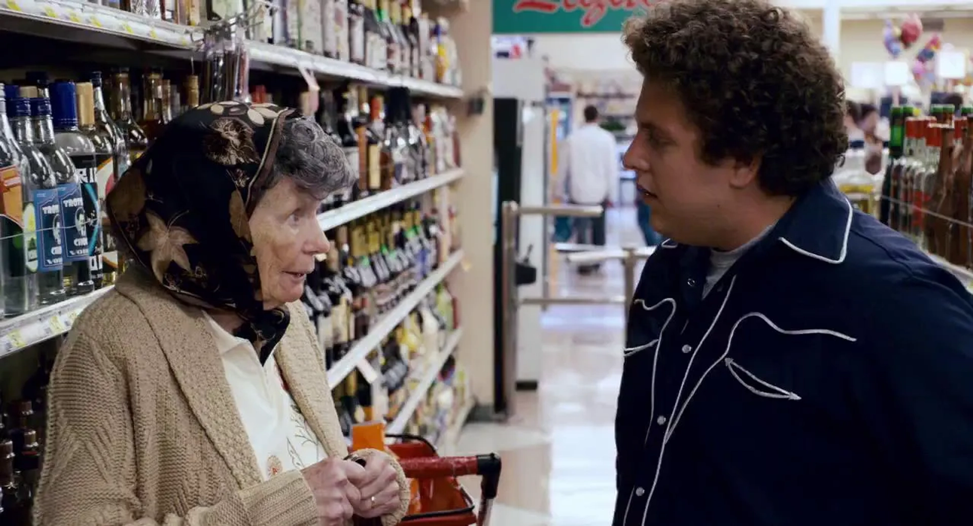 Dona Hardy and Jonah Hill in Superbad (2007)