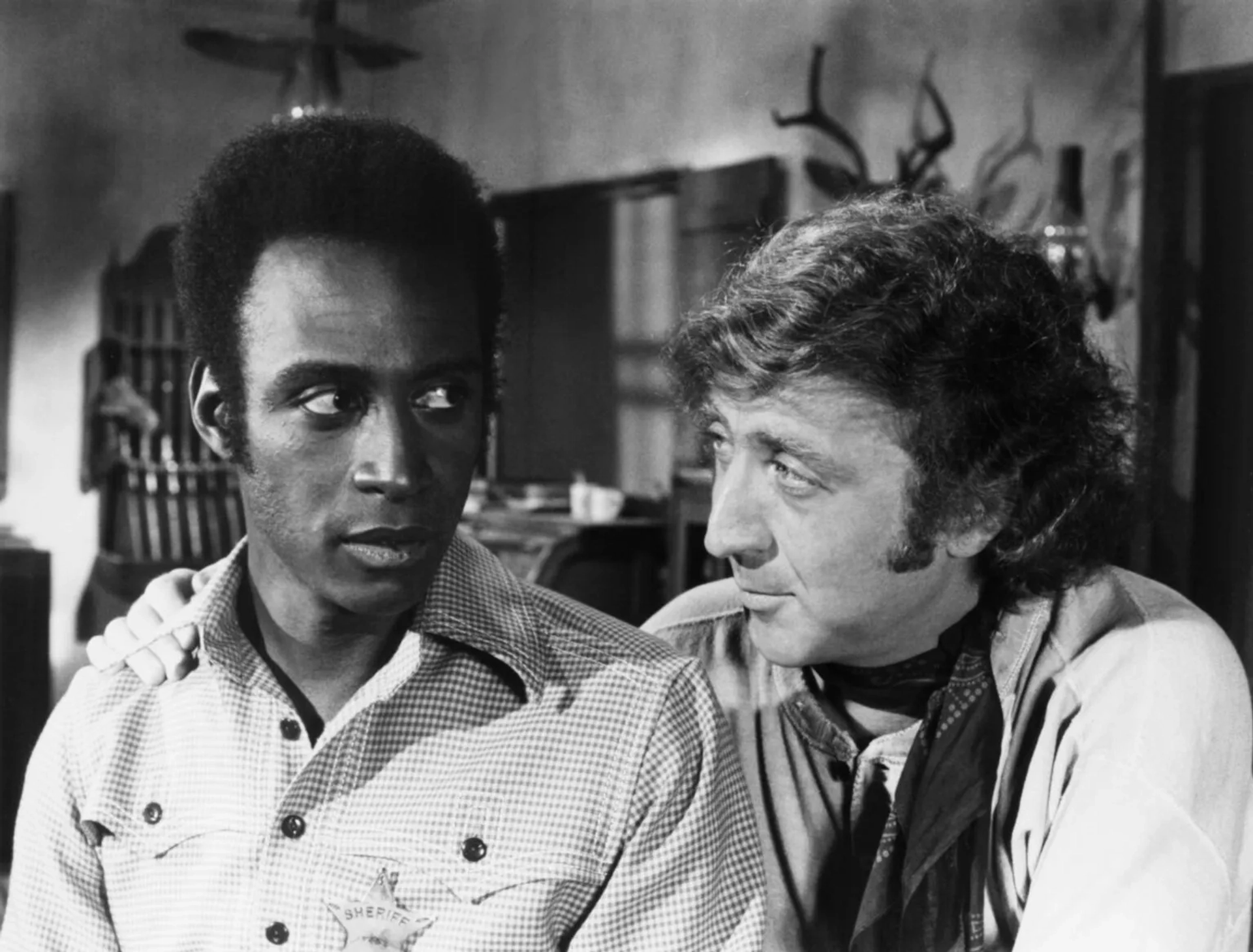 Gene Wilder and Cleavon Little in Blazing Saddles (1974)