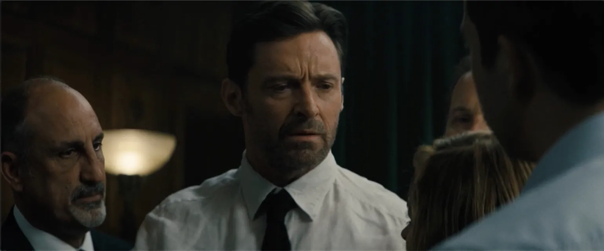 Michael Papajohn and Hugh Jackman in Reminiscence