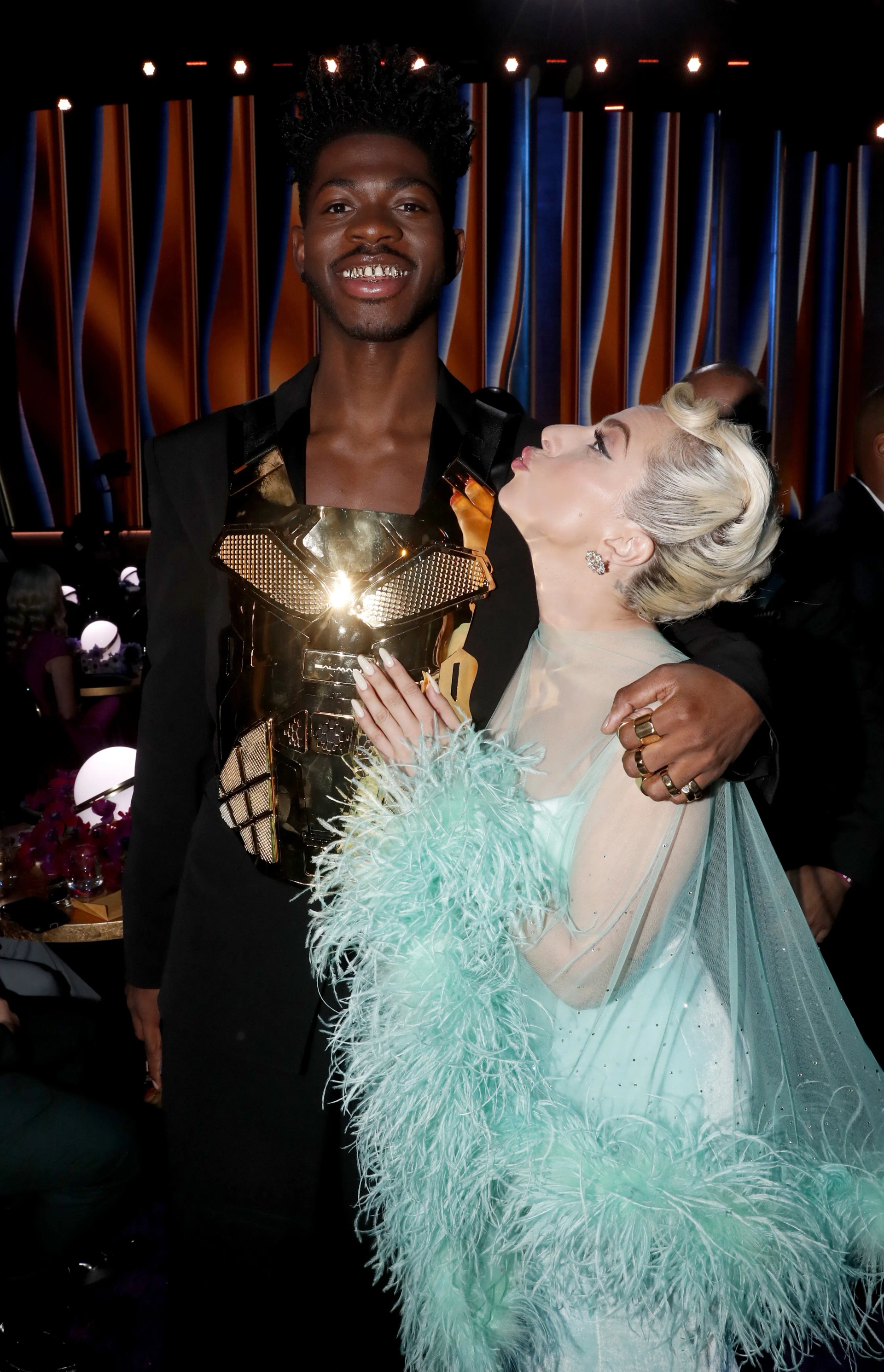 Lil Nas X and Lady Gaga at an event for The 64th Annual Grammy Awards (2022)