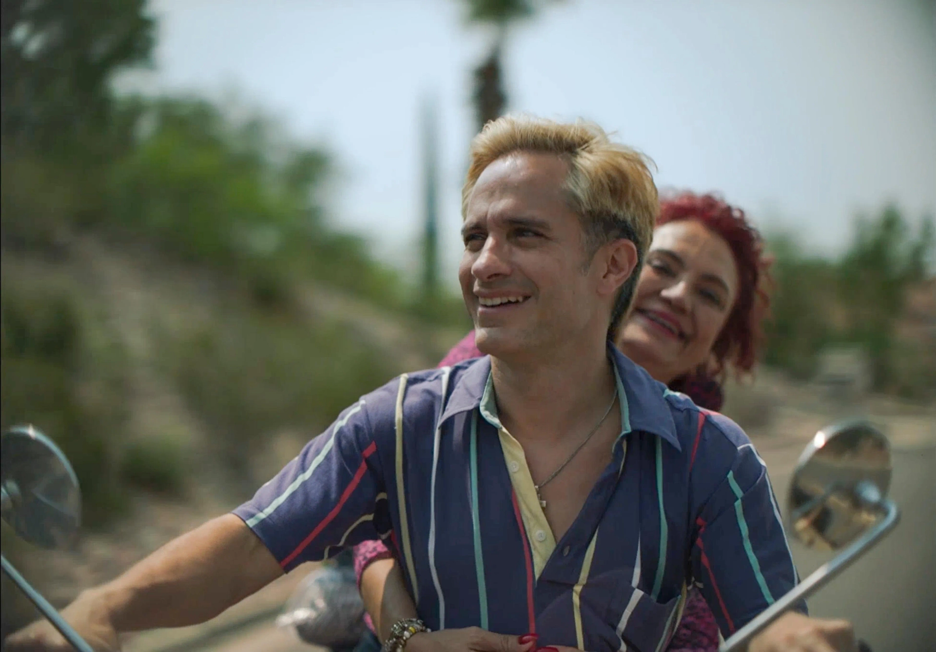 Gael García Bernal and Perla De La Rosa in Cassandro (2023)