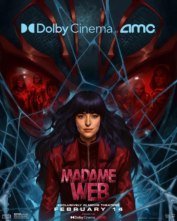 Dakota Johnson, Sydney Sweeney, Isabela Merced, and Celeste O'Connor in Madame Web (2024)