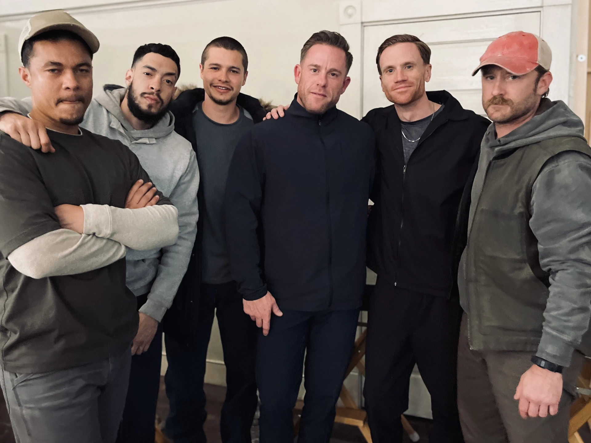 Ben Foster, Brian J. McDonald, Chris Matacunas, Ismael Cruz Cordova, Toby Wallace, and Scotty Tovar in Finestkind (2023)