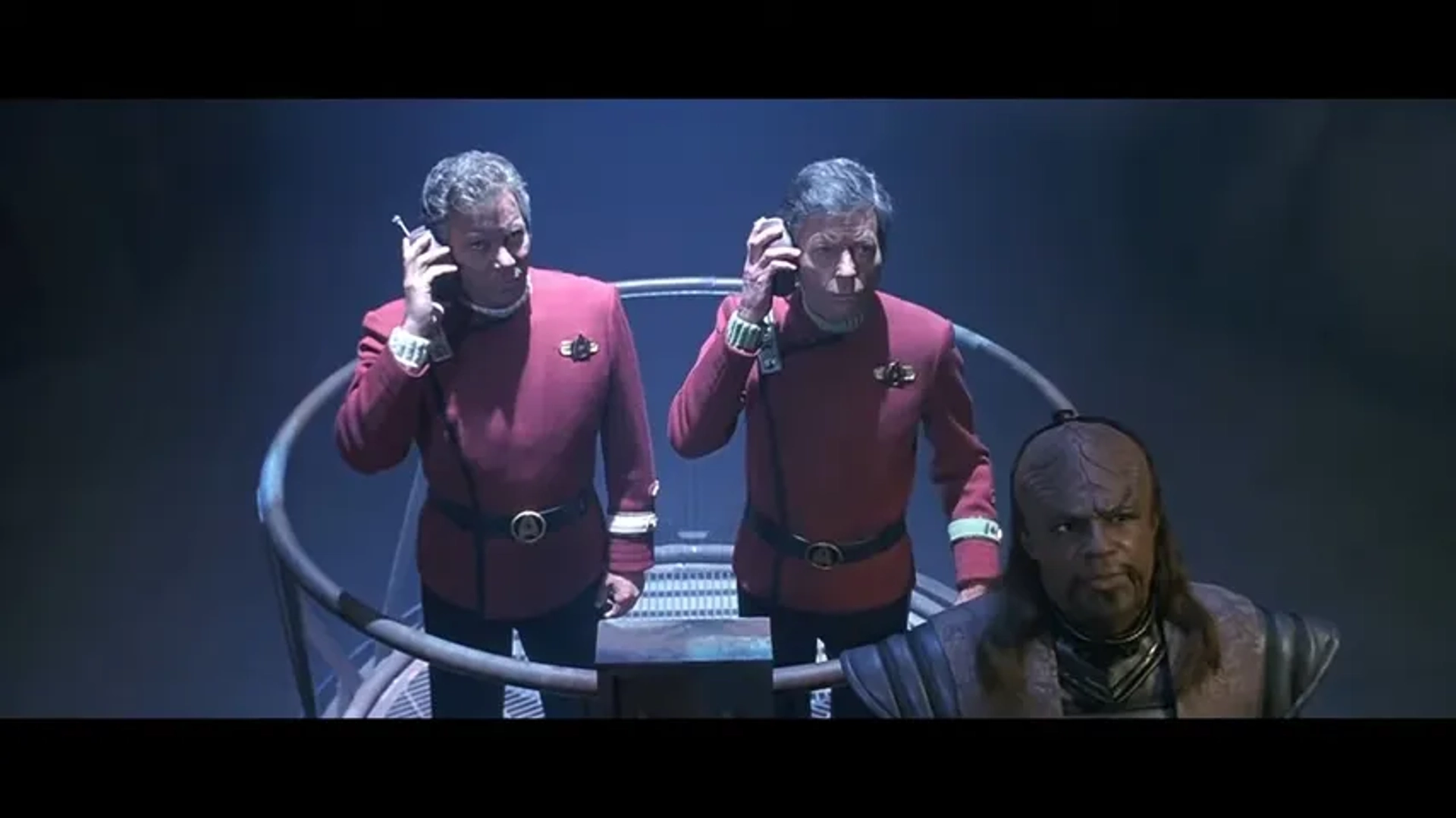 Michael Dorn, Leonard Nimoy, and William Shatner in Star Trek VI: The Undiscovered Country (1991)