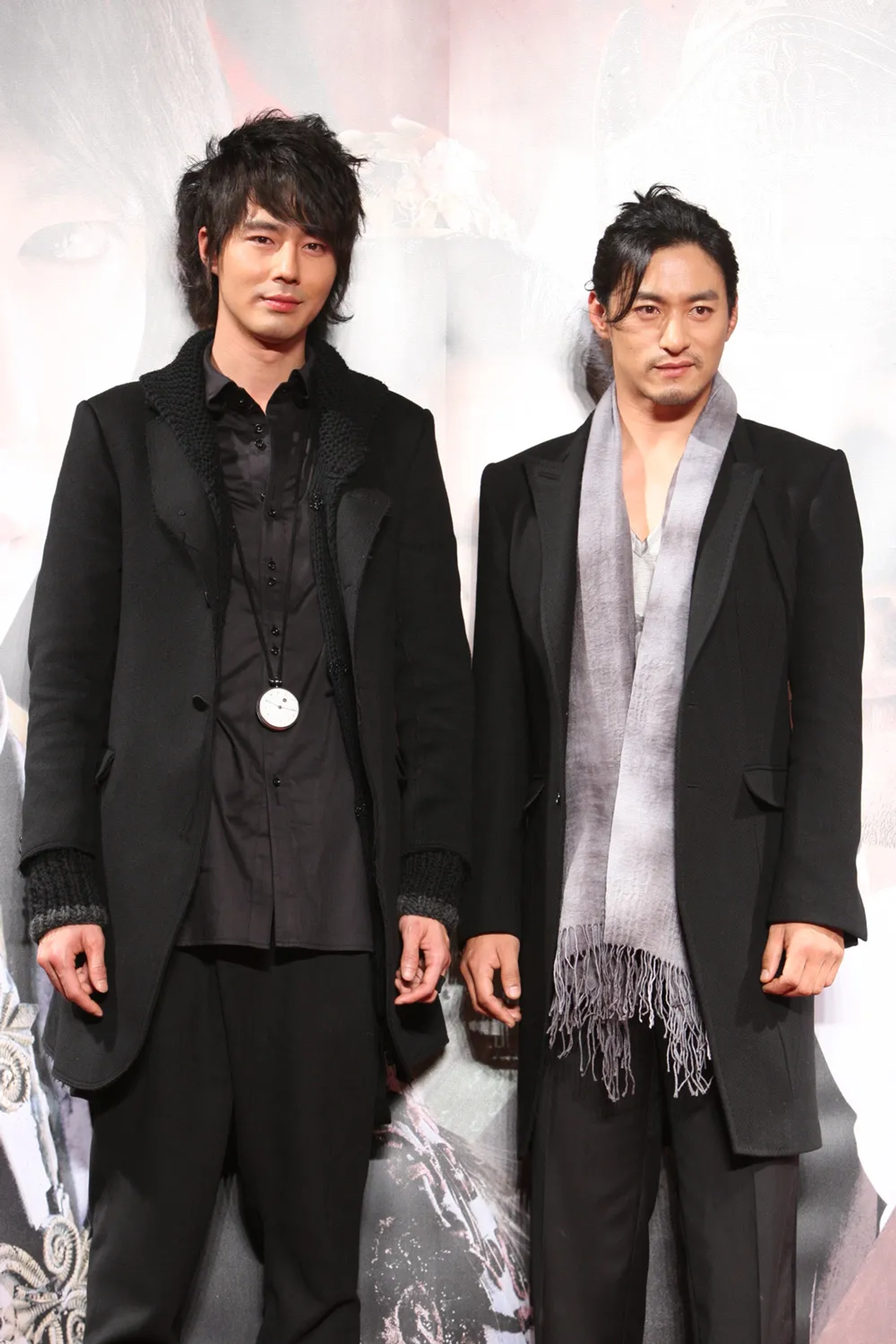 Ju Jin-mo and Zo In-sung at an event for A Frozen Flower (2008)