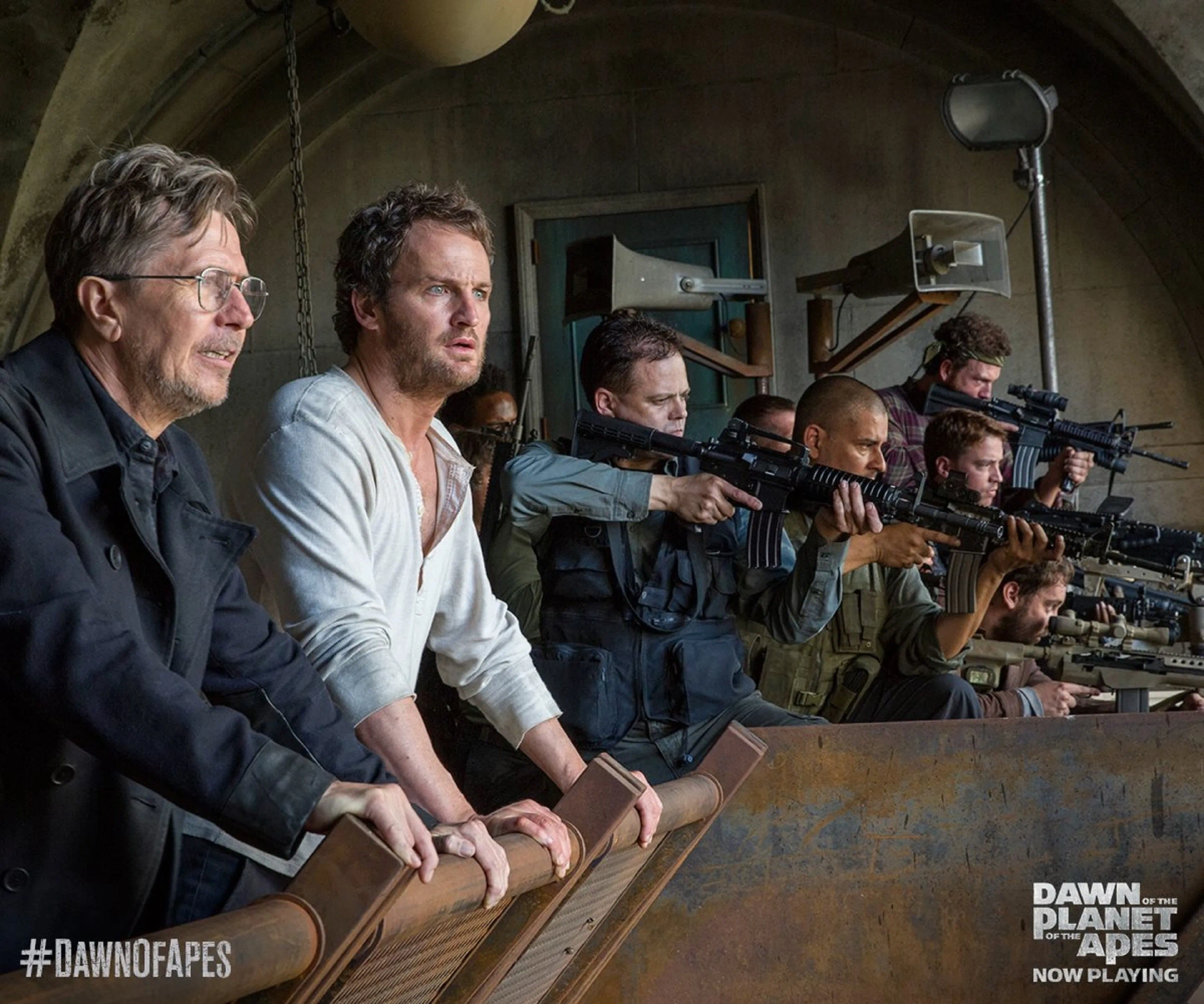 Dawn of the Planet of the Apes. Gary Oldman, Jason Clarke, Jon Arthur, John L Armijo