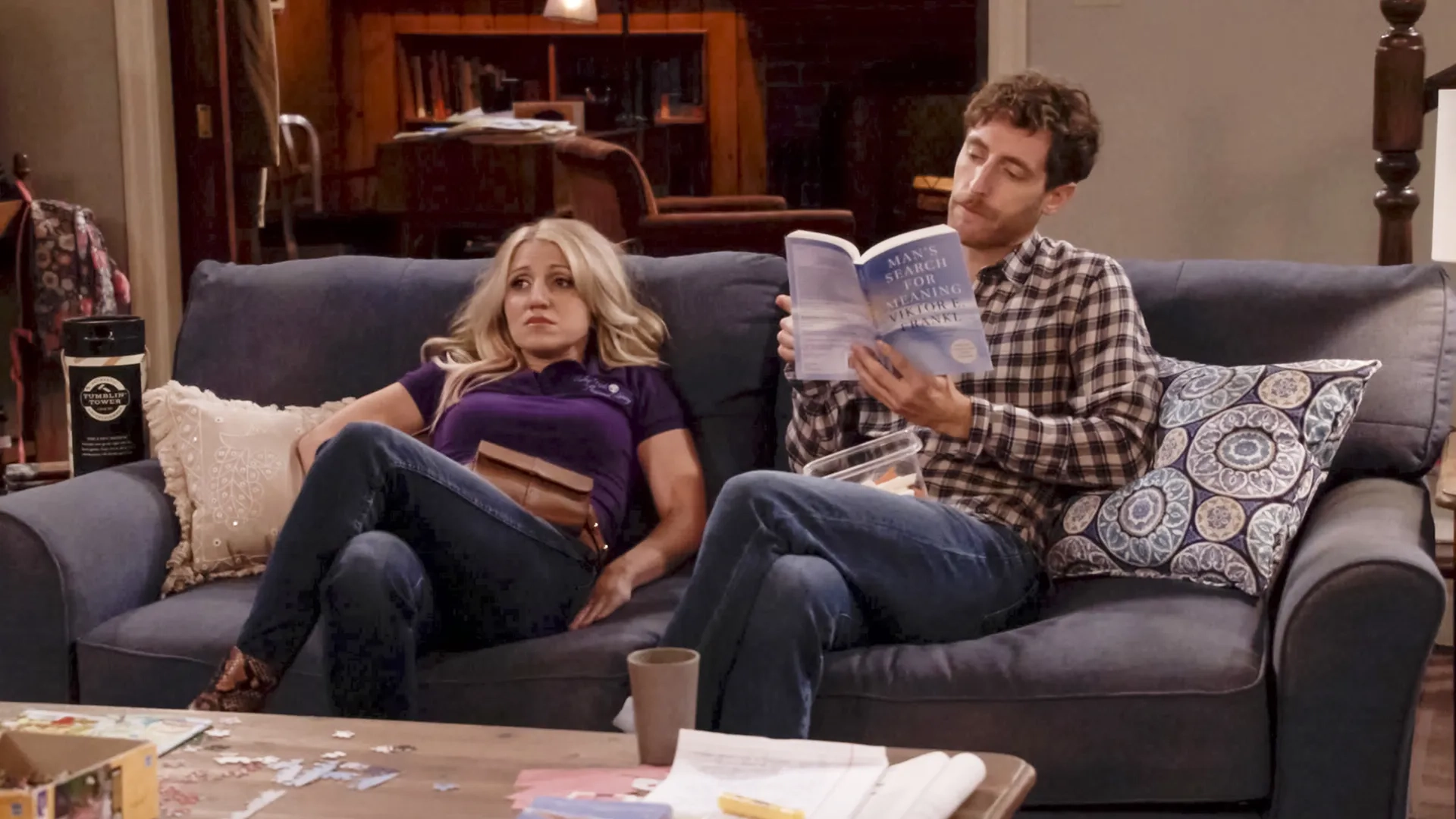 Annaleigh Ashford and Thomas Middleditch in B Positive (2020)