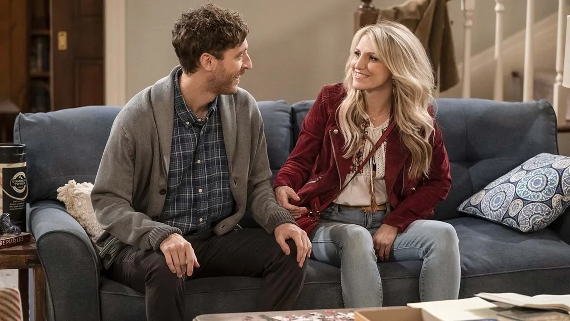 Annaleigh Ashford and Thomas Middleditch in B Positive (2020)