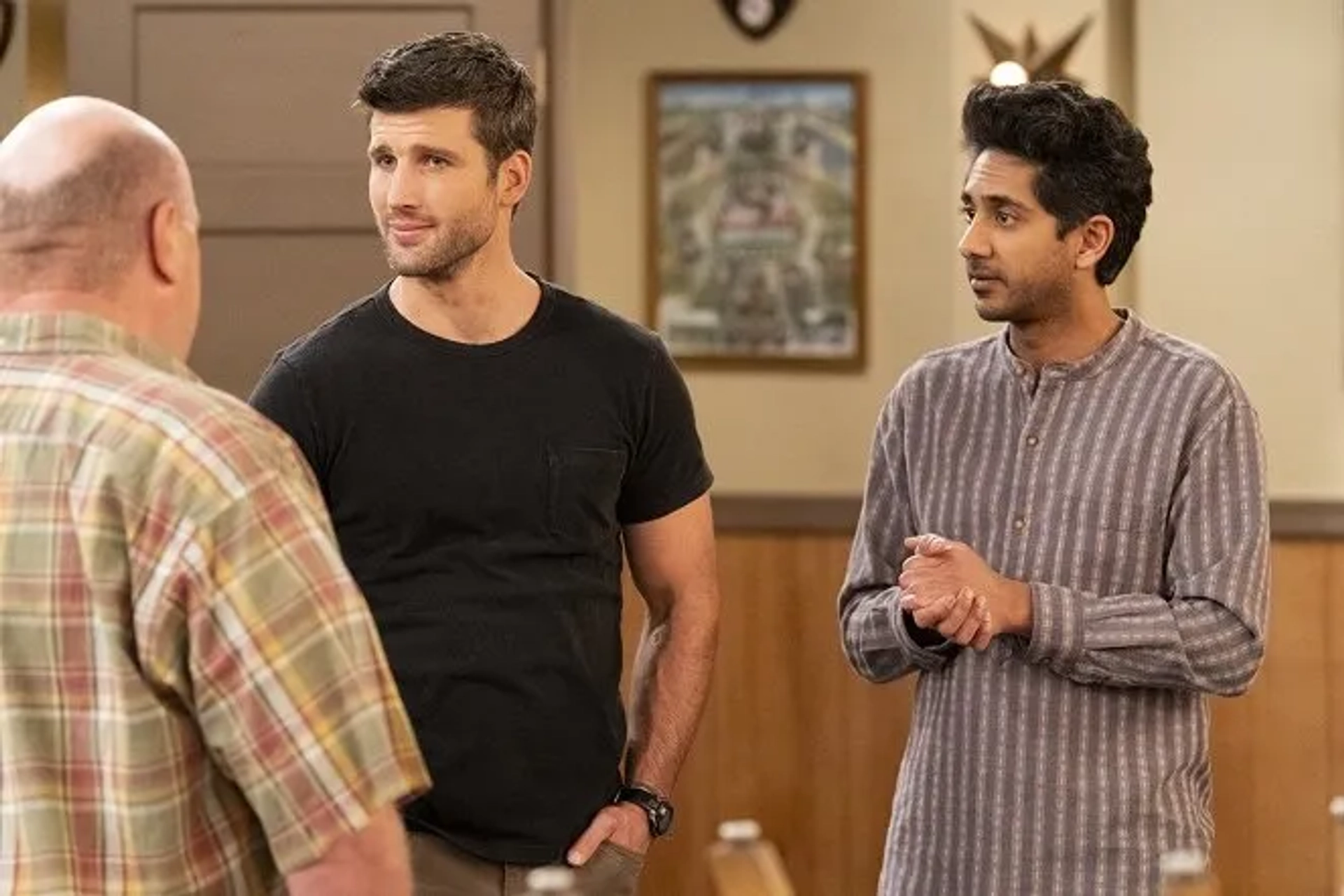 Dean Norris, Adhir Kalyan, and Parker Young in United States of Al (2021)