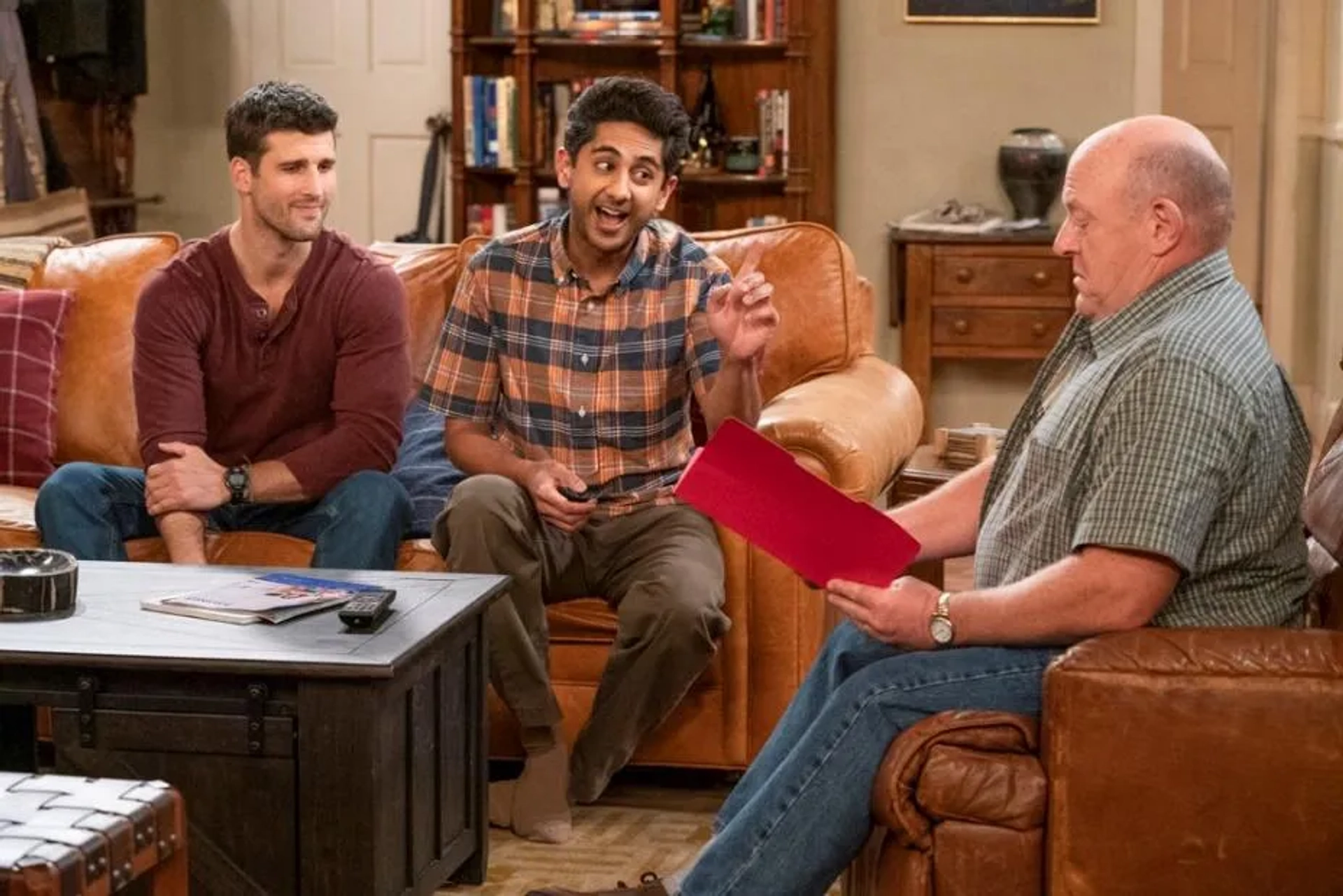 Dean Norris, Adhir Kalyan, and Parker Young in United States of Al (2021)