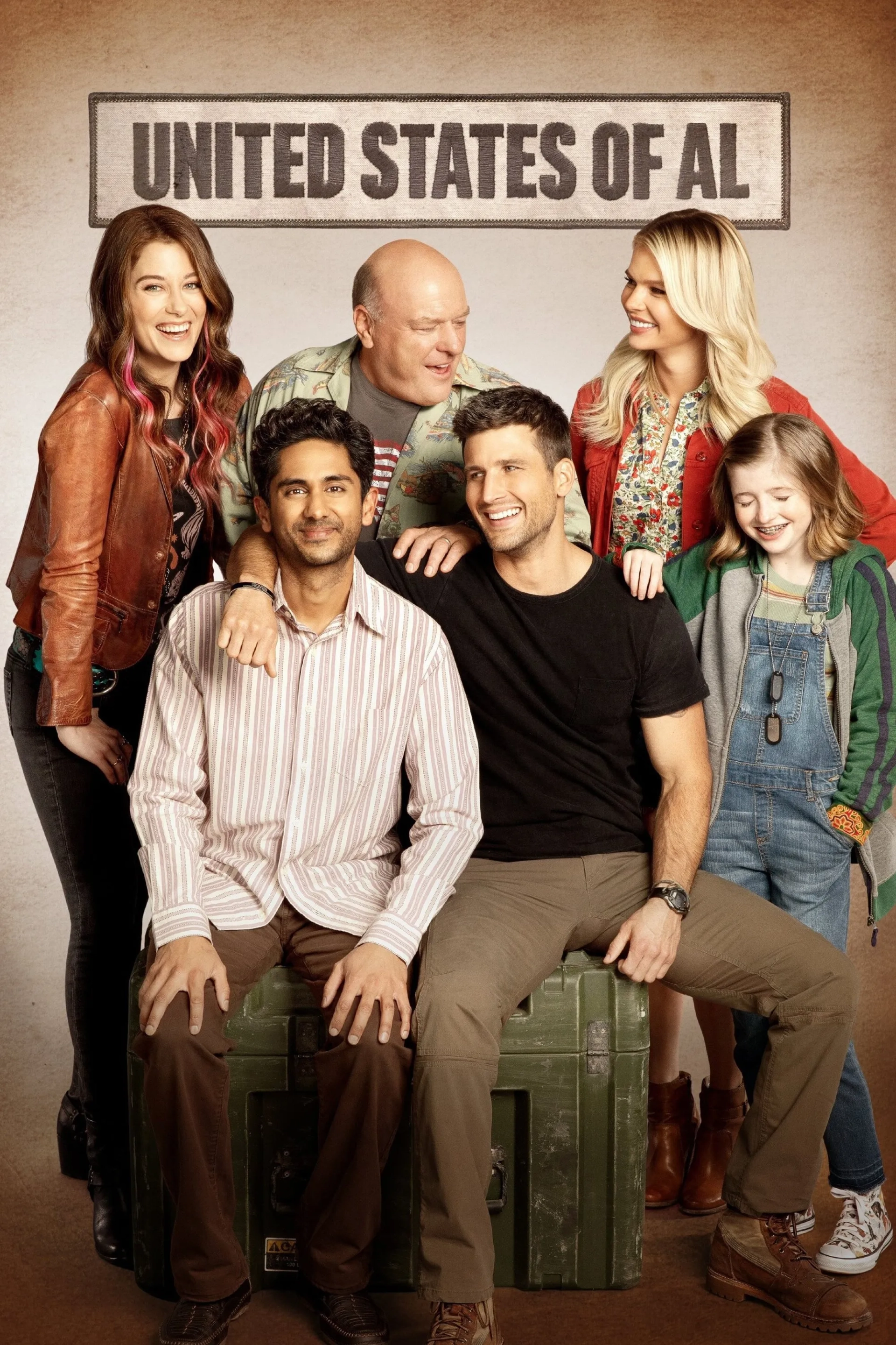 Dean Norris, Adhir Kalyan, Kelli Goss, Parker Young, Elizabeth Alderfer, and Farrah Mackenzie in United States of Al (2021)