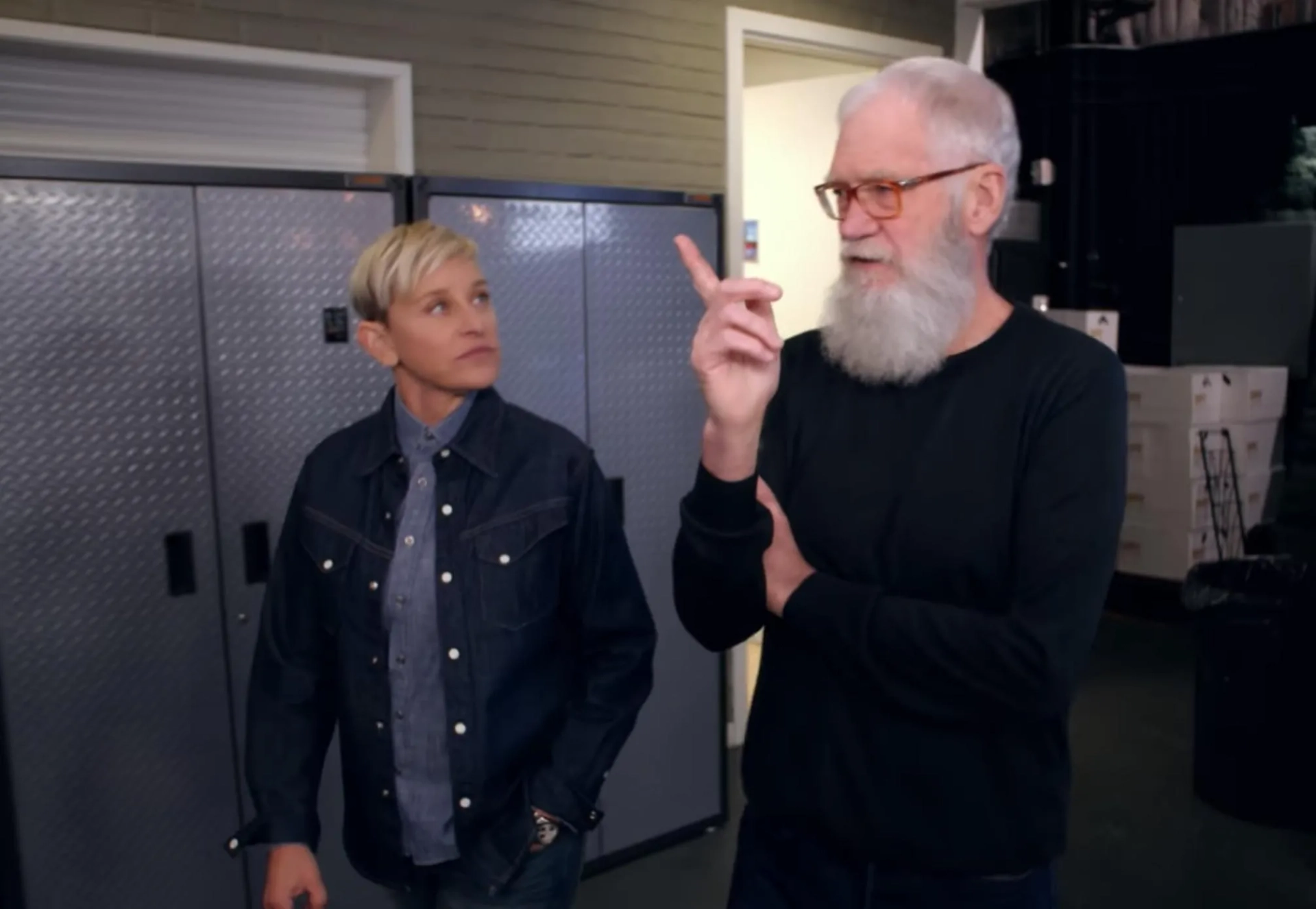 Ellen DeGeneres and David Letterman in My Next Guest Needs No Introduction with David Letterman (2018)