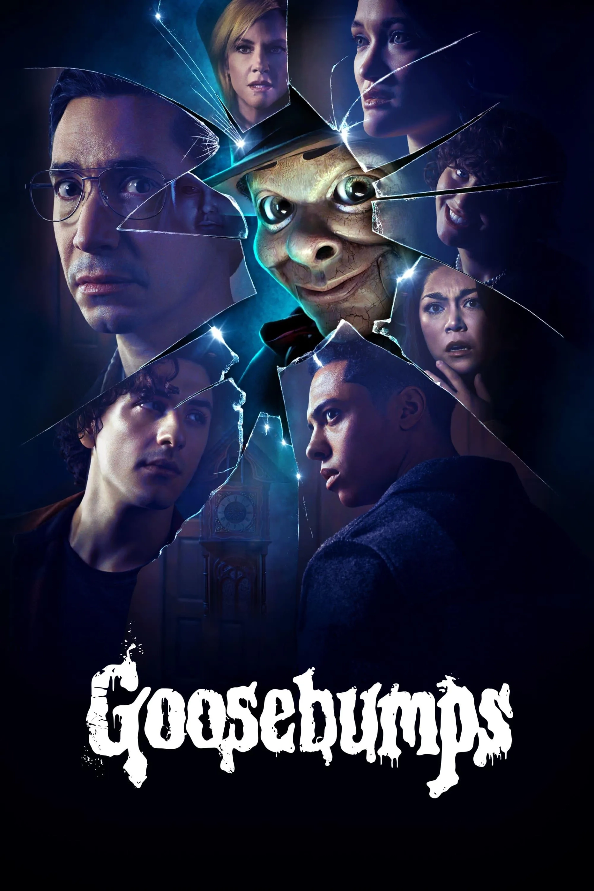 Rachael Harris, Justin Long, Will Price, Ana Yi Puig, Isa Briones, Zack Morris, and Miles McKenna in Goosebumps (2023)