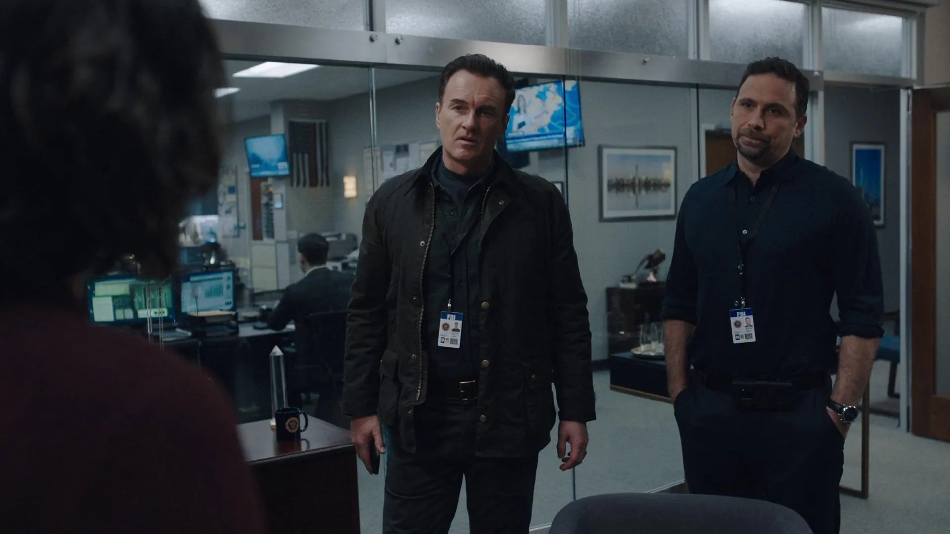 Jeremy Sisto and Julian McMahon in FBI: Most Wanted: Reveille (2020)