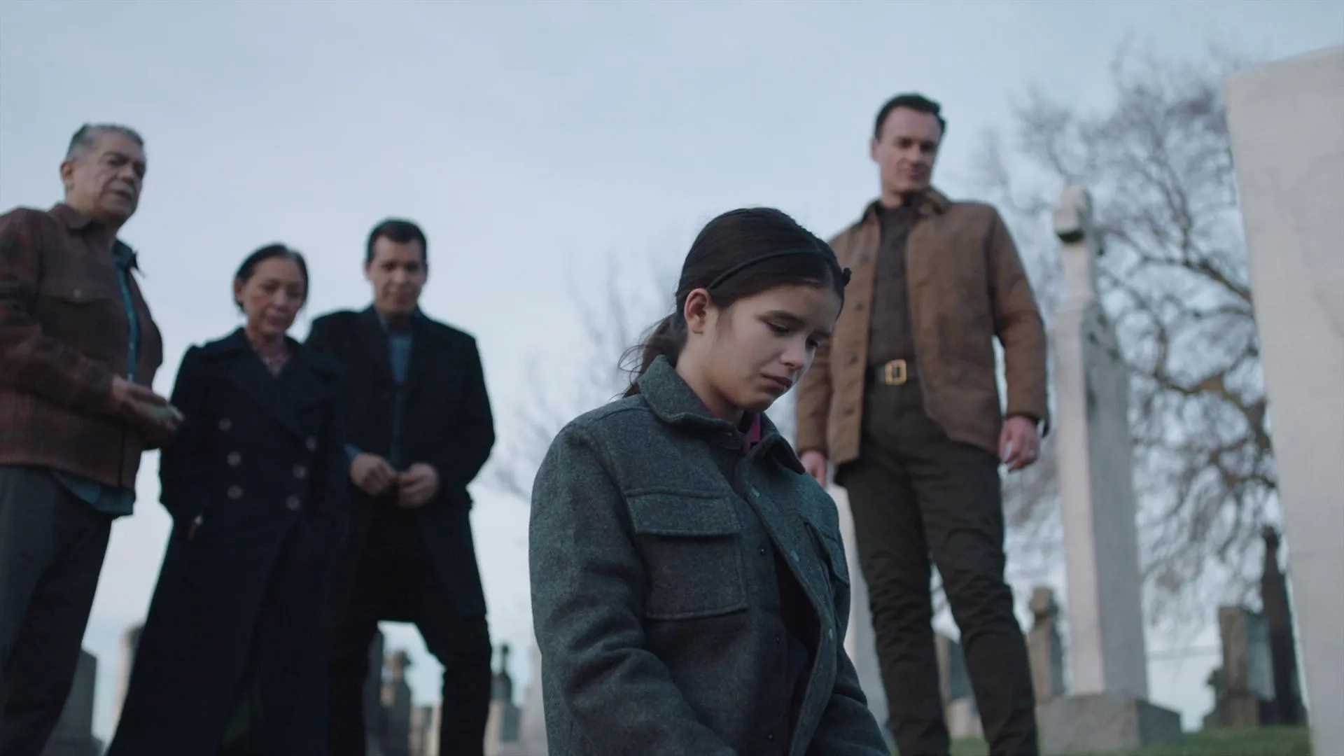 Nathaniel Arcand, Irene Bedard, Lorne Cardinal, Julian McMahon, and YaYa Gosselin in FBI: Most Wanted: Invisible (2020)