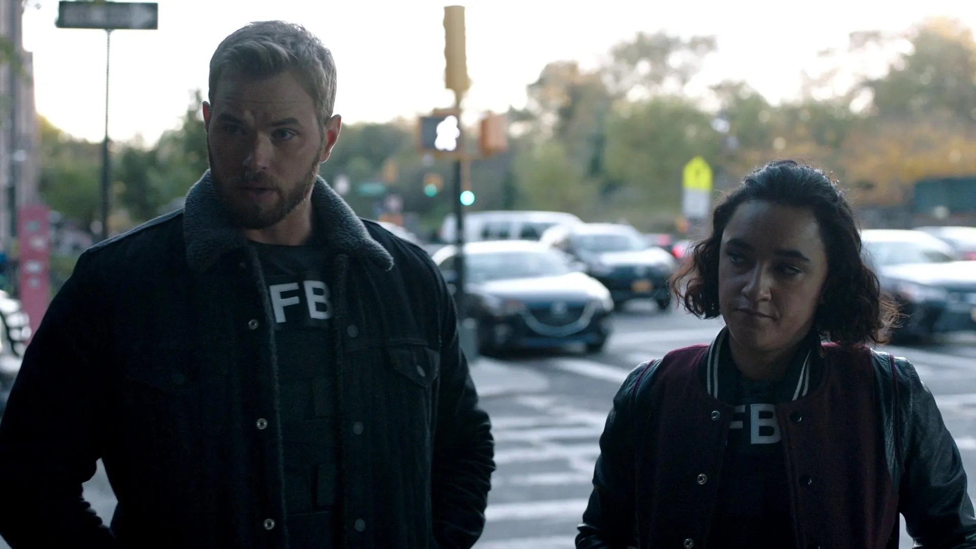 Keisha Castle-Hughes and Kellan Lutz in FBI: Most Wanted: Caesar (2020)