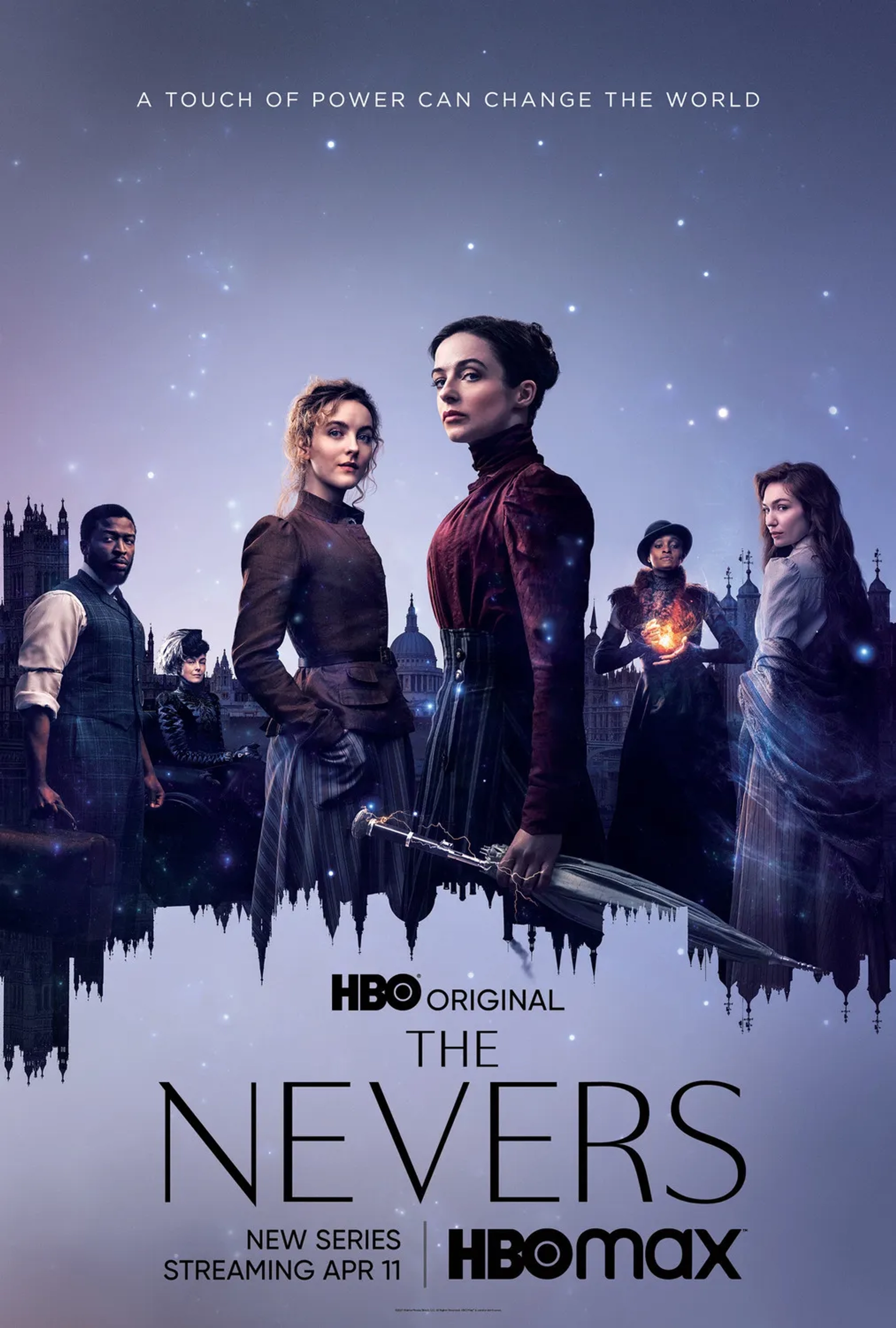 Olivia Williams, Eleanor Tomlinson, Laura Donnelly, Rochelle Neil, Zackary Momoh, and Ann Skelly in The Nevers (2021)