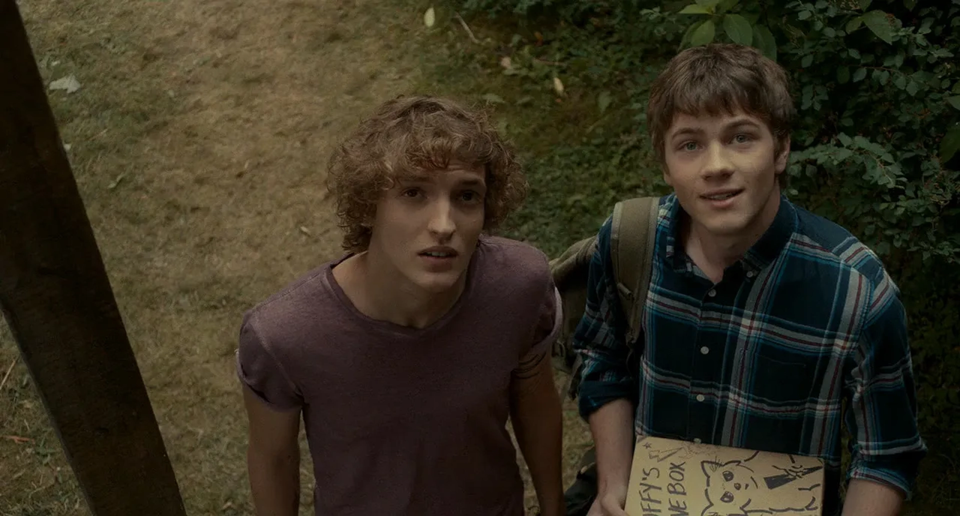 Connor Jessup and Aliocha Schneider in Closet Monster (2015)