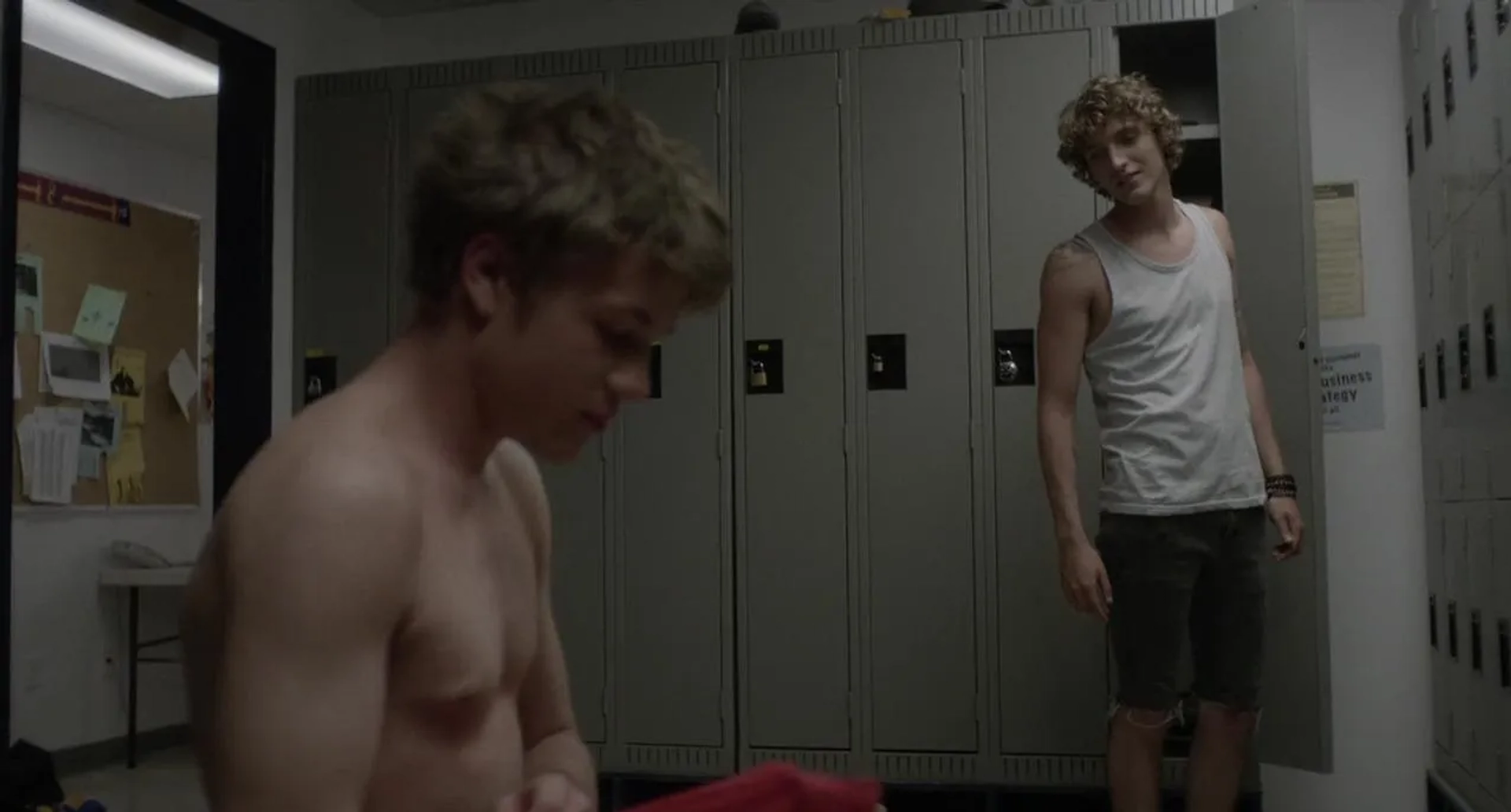 Connor Jessup and Aliocha Schneider in Closet Monster (2015)