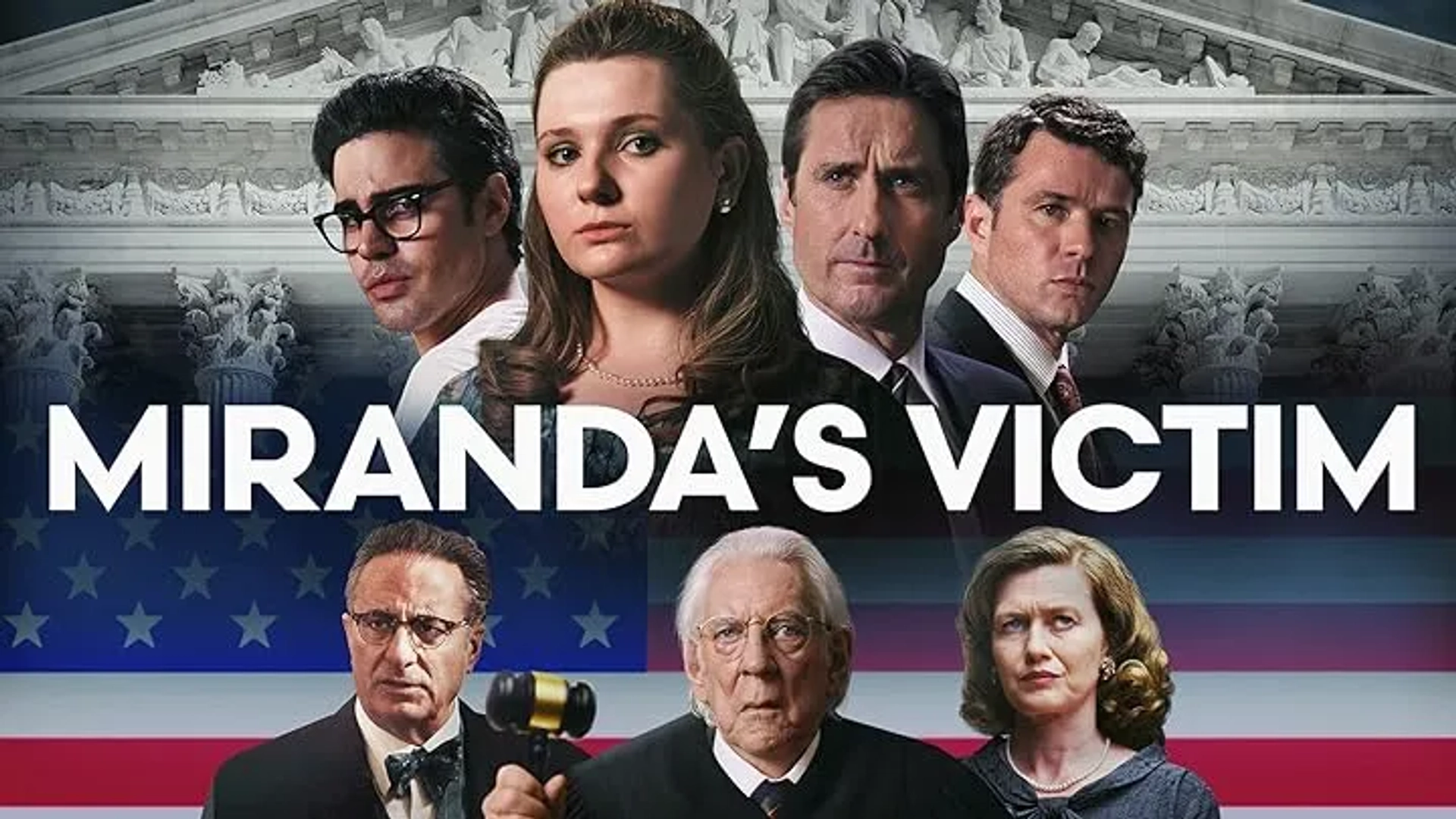 Ryan Phillippe, Andy Garcia, Donald Sutherland, Luke Wilson, Enrique Murciano, Mireille Enos, and Abigail Breslin in Miranda's Victim (2023)