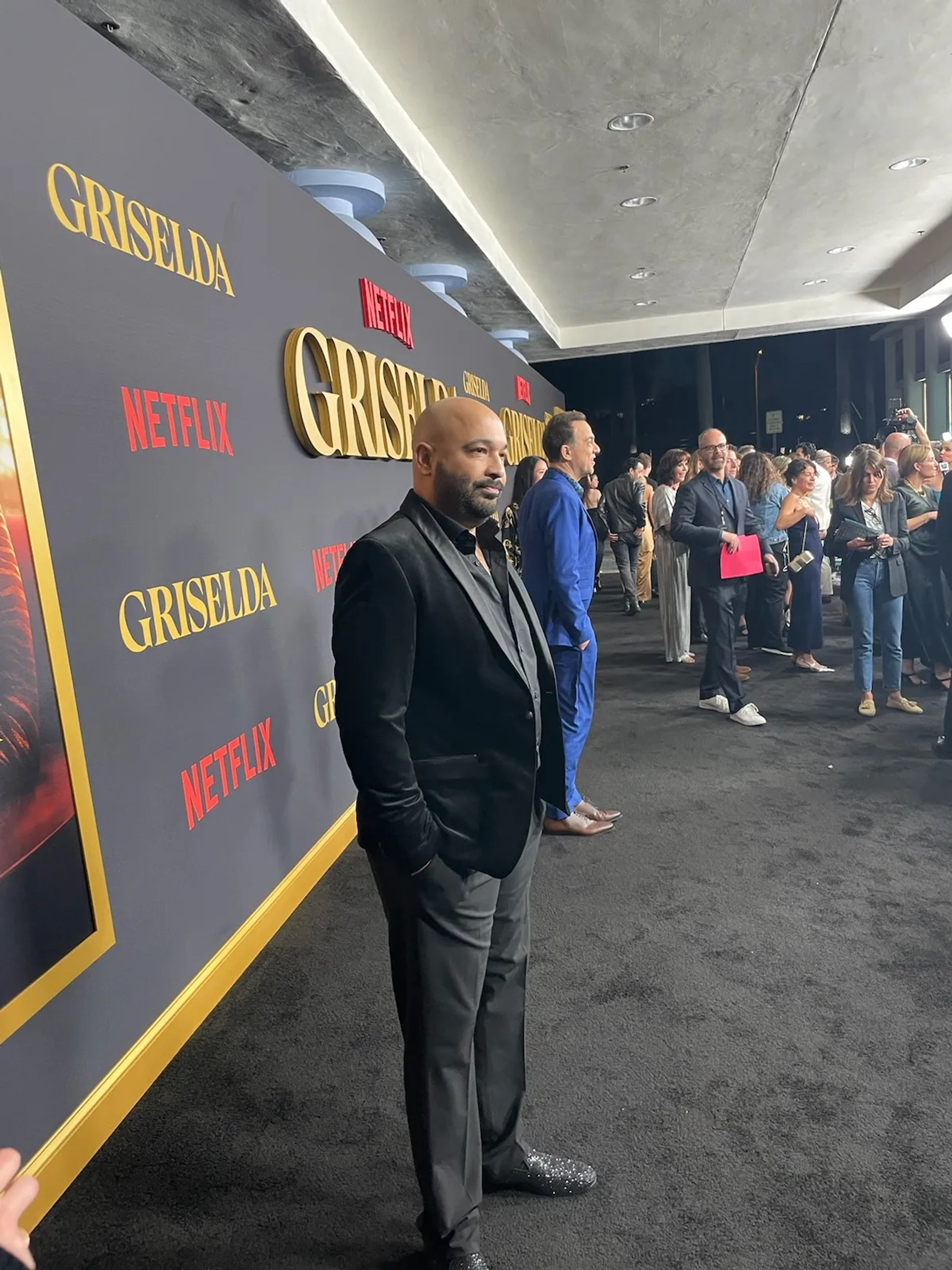 Maximiliano Hernández at the Netflix Griselda premiere in Miami, Florida