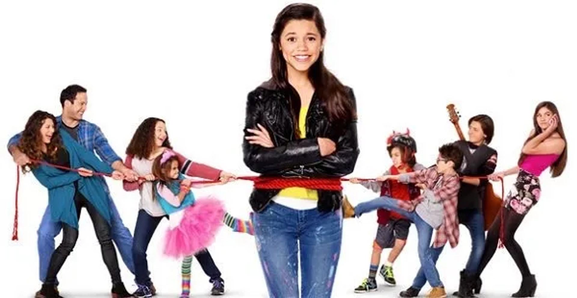 Joe Nieves, Cerina Vincent, Kayla Maisonet, Jenna Ortega, Isaak Presley, Ronni Hawk, Nicolas Bechtel, Malachi Barton, and Ariana Greenblatt in Stuck in the Middle (2016)