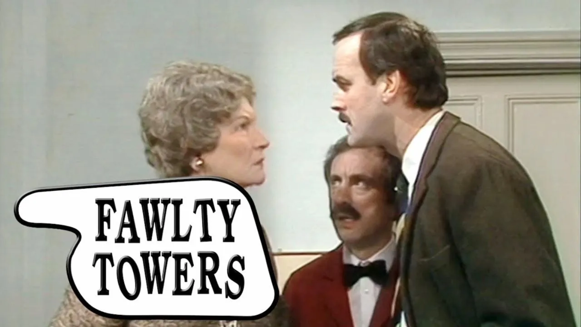 John Cleese, Andrew Sachs, and Joan Sanderson in Fawlty Towers (1975)