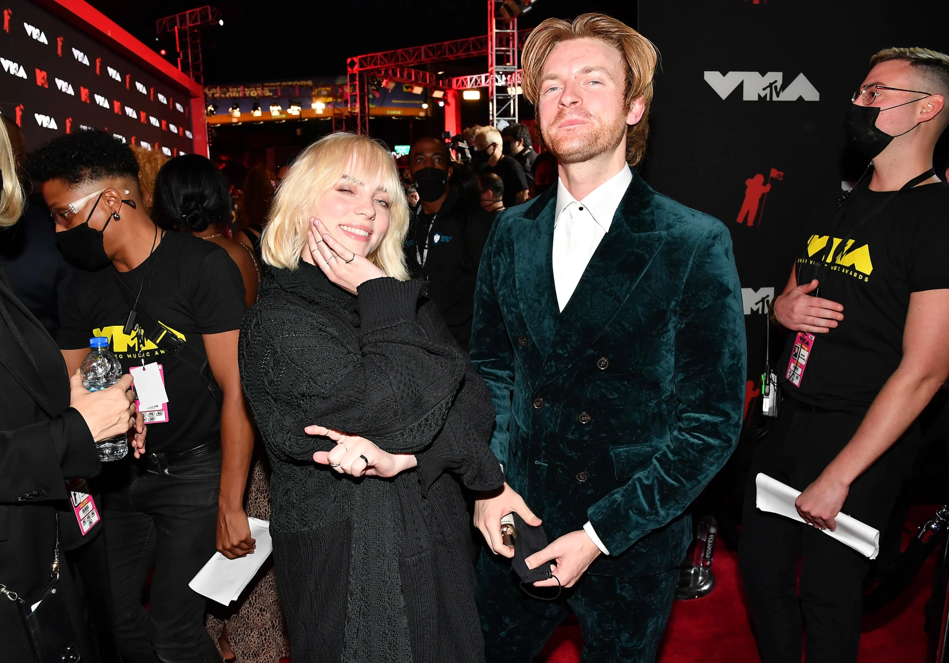 Finneas O'Connell and Billie Eilish at an event for 2021 MTV Video Music Awards (2021)