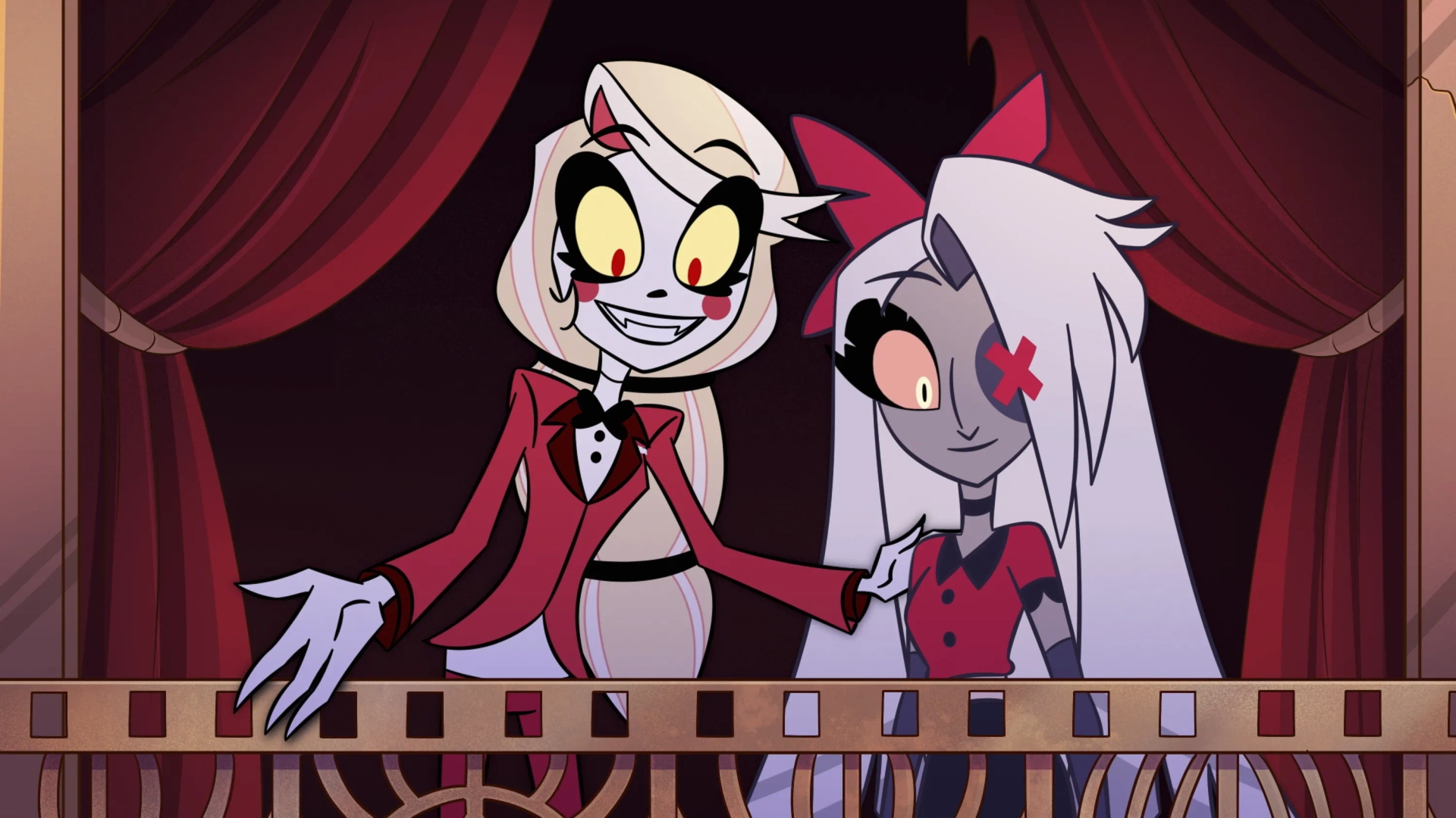 Stephanie Beatriz and Erika Henningsen in Hazbin Hotel: Scrambled Eggs (2024)