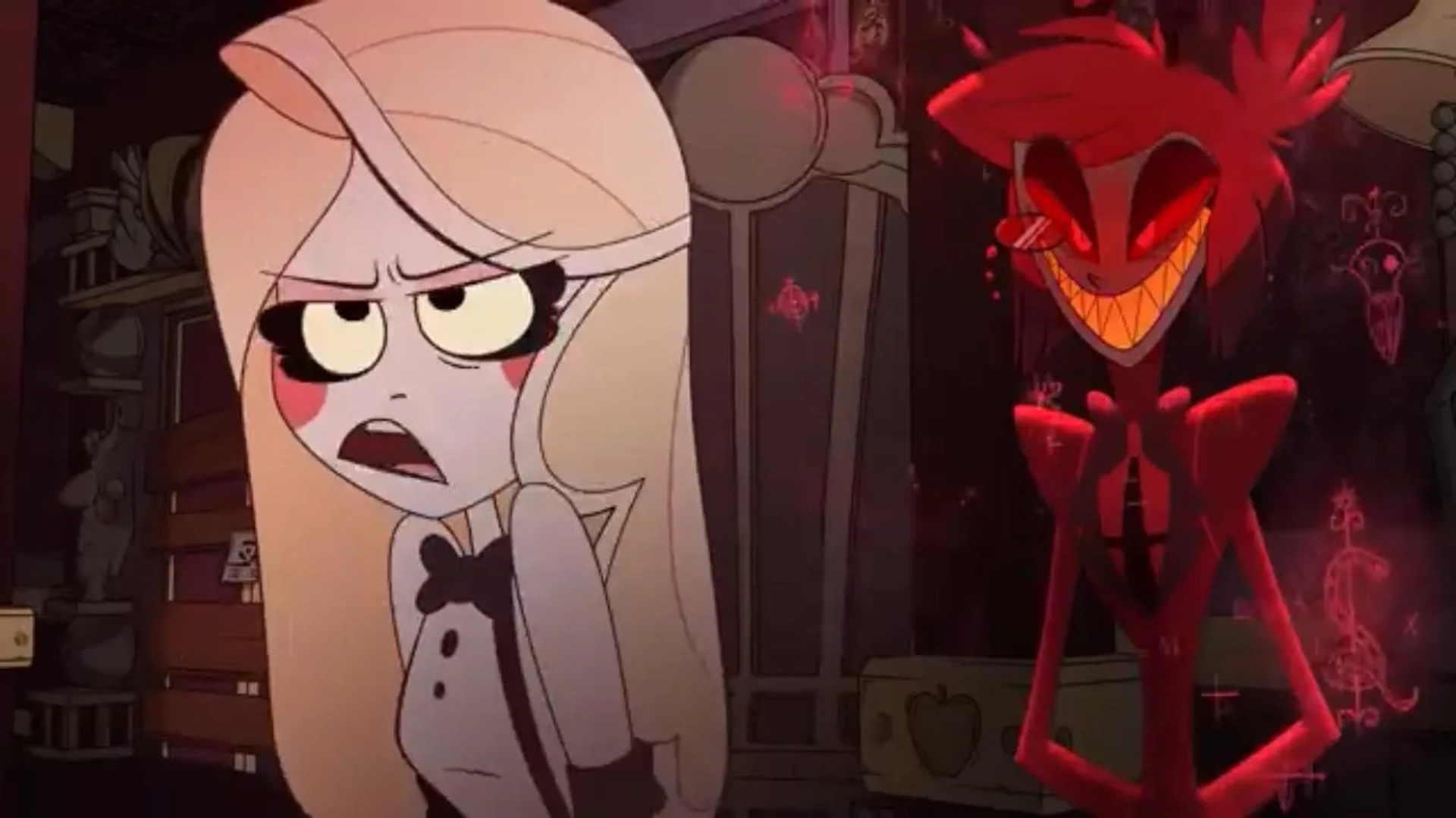 Edward Bosco and Jill Harris in Hazbin Hotel (2019)