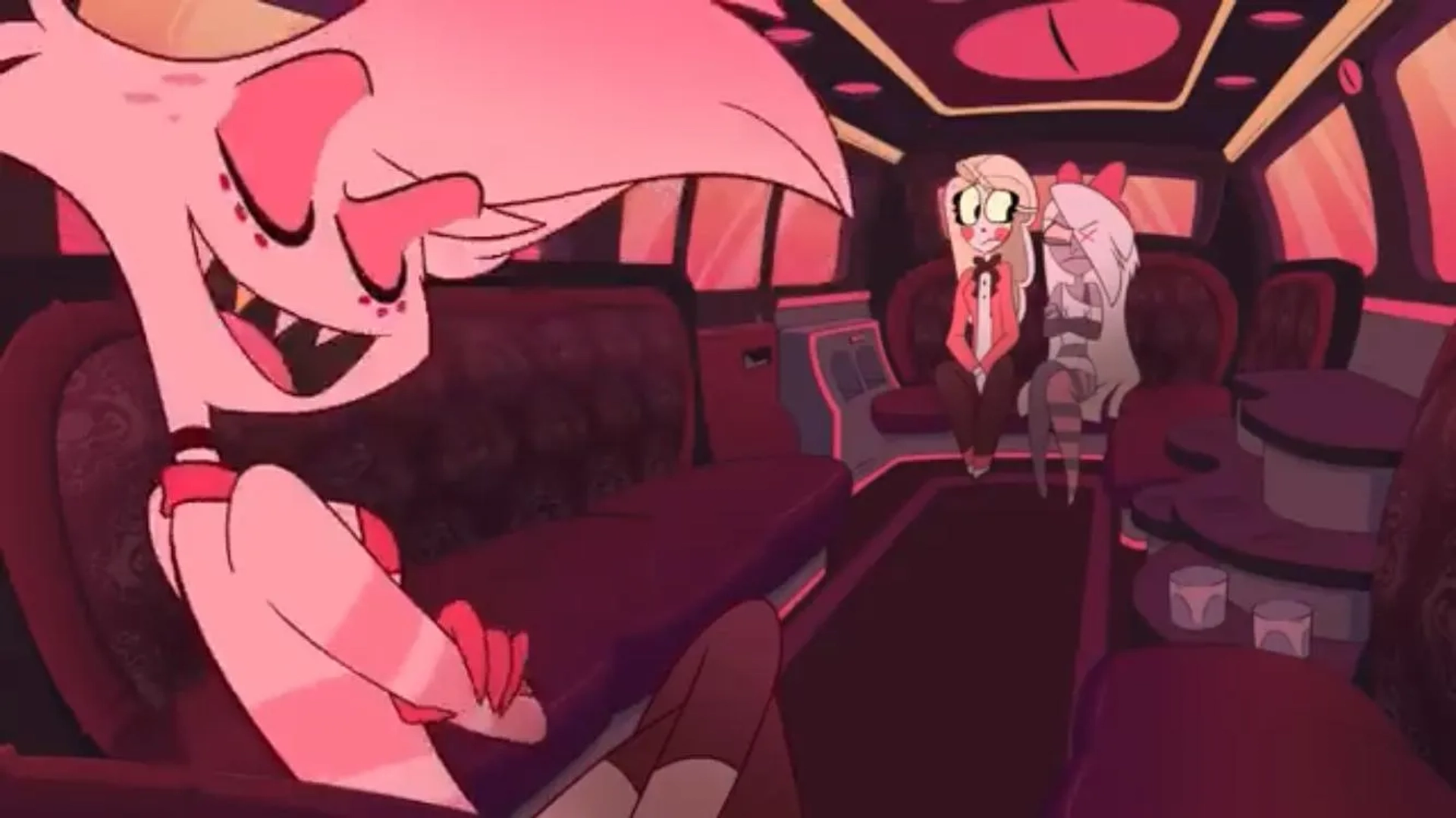 Jill Harris, Monica Franco, and Michael Kovach in Hazbin Hotel (2019)