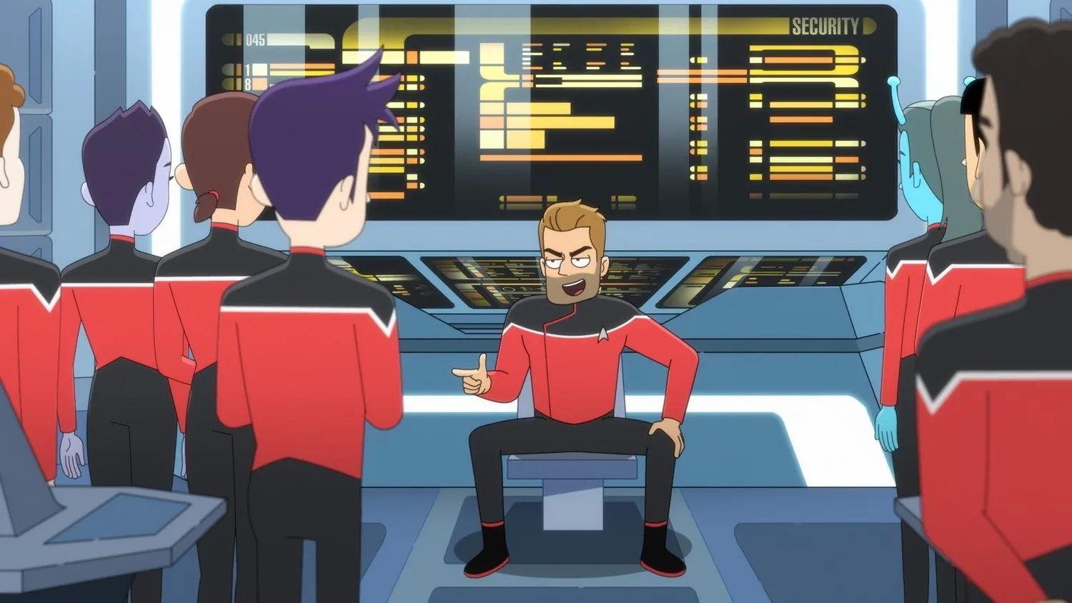 Jerry O'Connell and Jack Quaid in Star Trek: Lower Decks: The Stars at Night (2022)