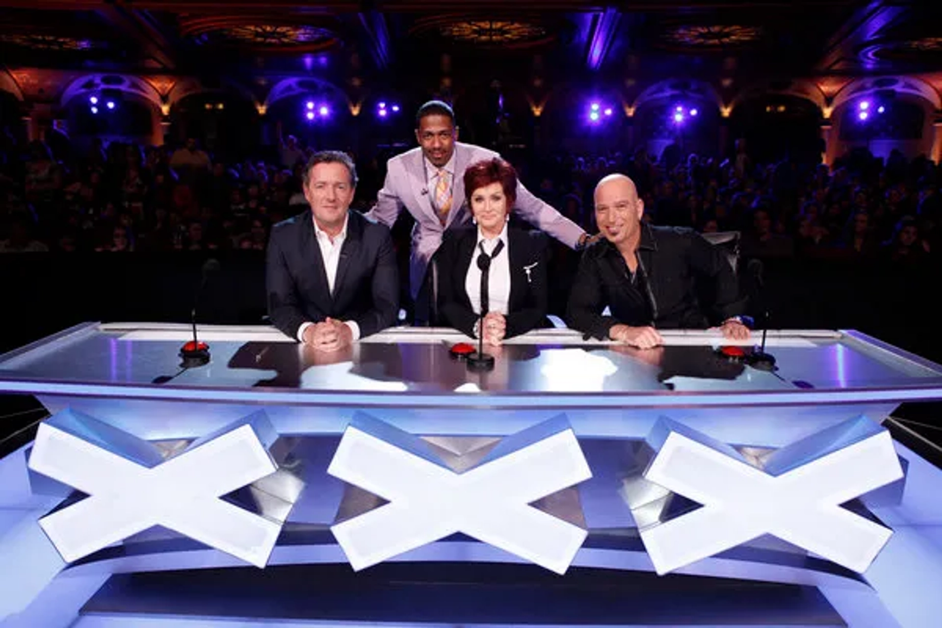 Howie Mandel, Nick Cannon, Piers Morgan, and Sharon Osbourne in America's Got Talent (2006)