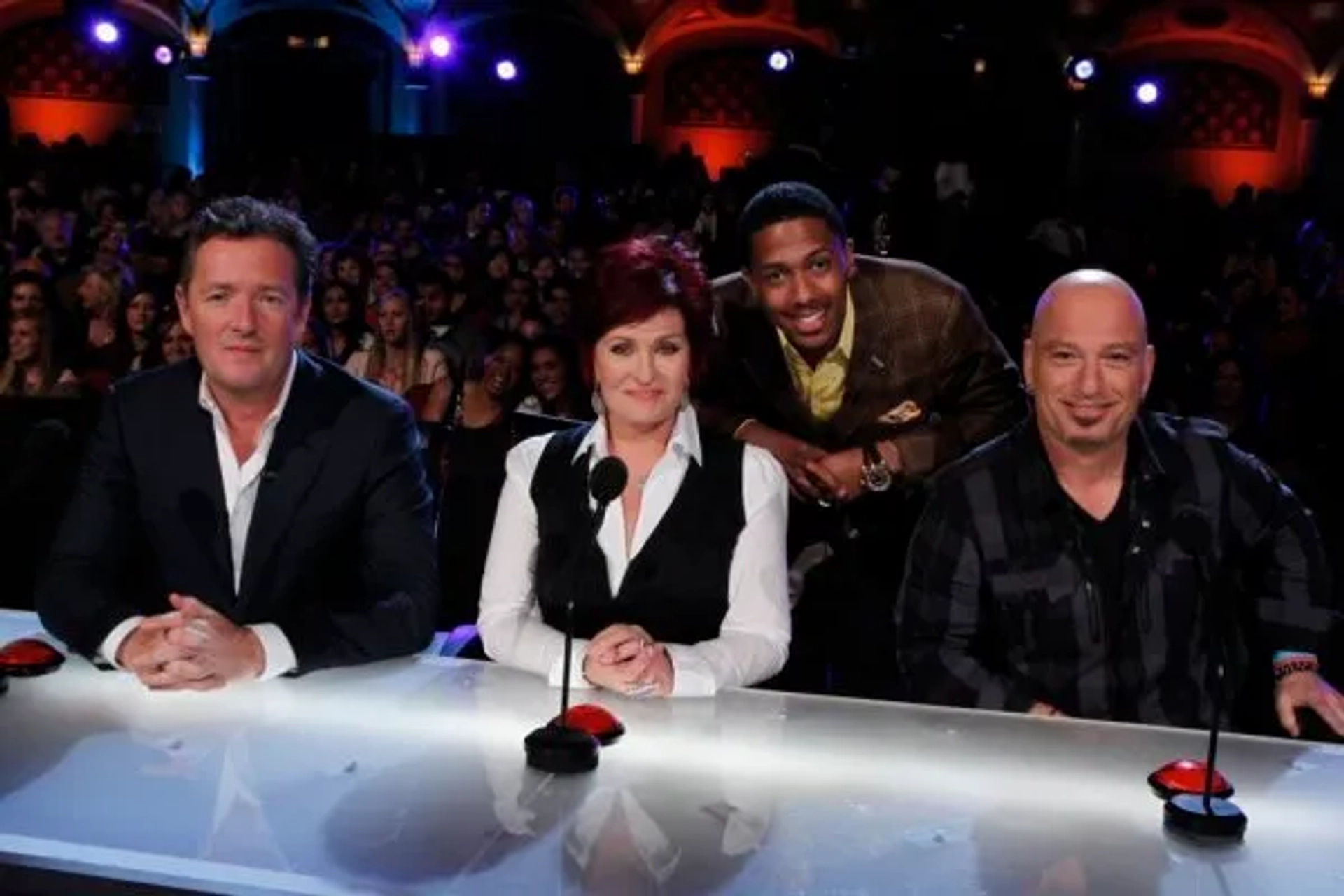 Howie Mandel, Nick Cannon, Piers Morgan, and Sharon Osbourne in America's Got Talent (2006)